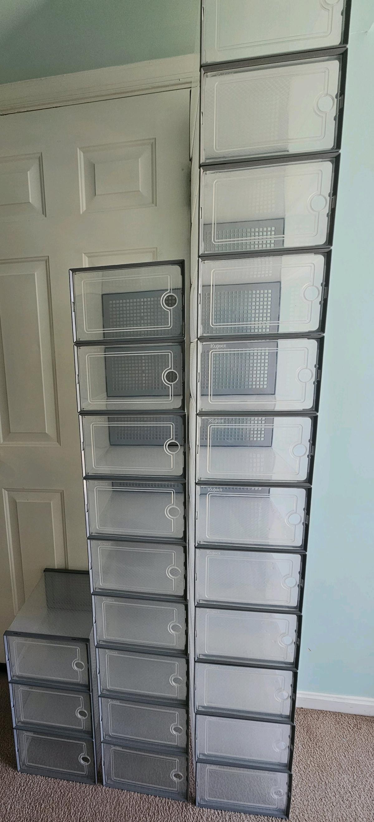 Kuject Stackable Clear Plastic Shoe Storage Boxes - Harrisburg, Pennsylvania - FleaMarketBay