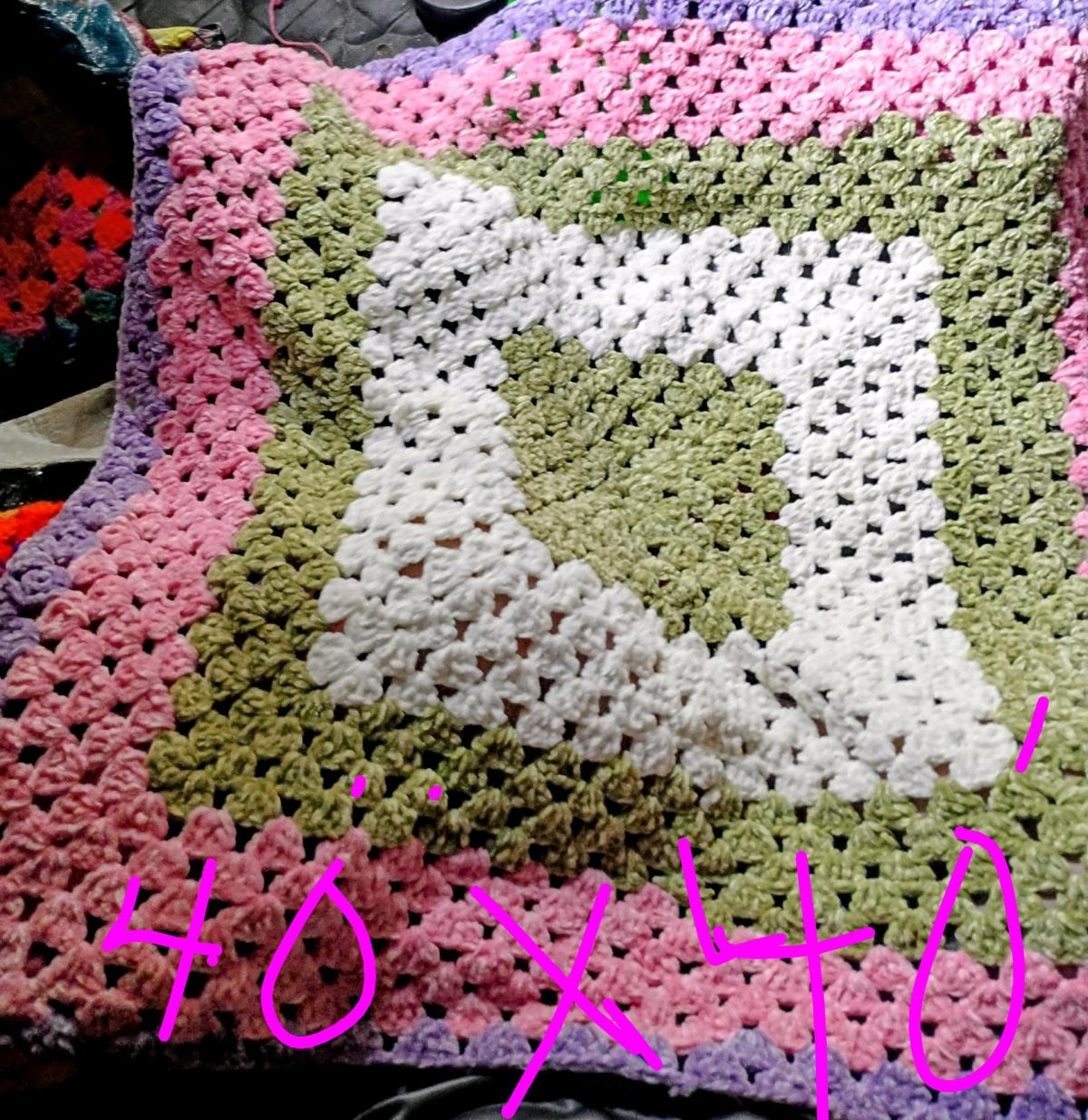 Multi colored granny square Crochet Blankets - Alliance, Ohio - FleaMarketBay