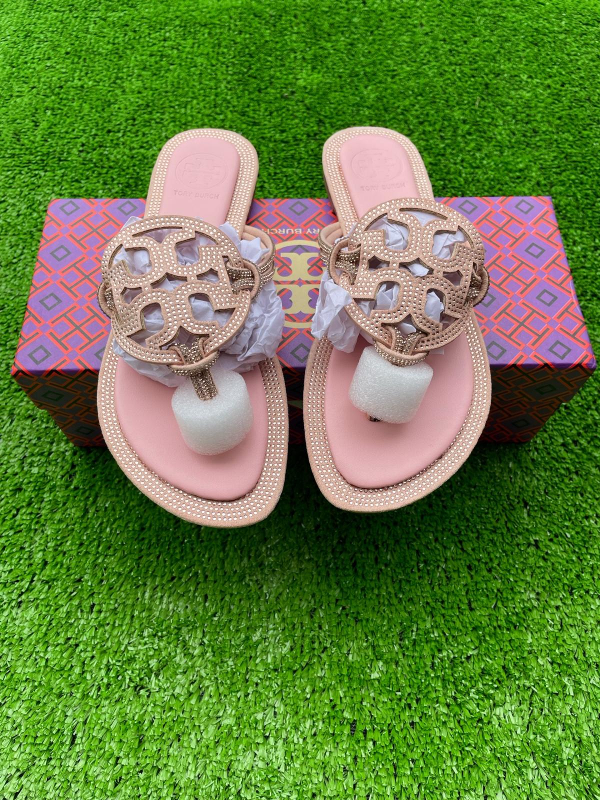 Tory Burch Miller Studded Thong Sandals  Silver - Fort Myers, Florida - FleaMarketBay