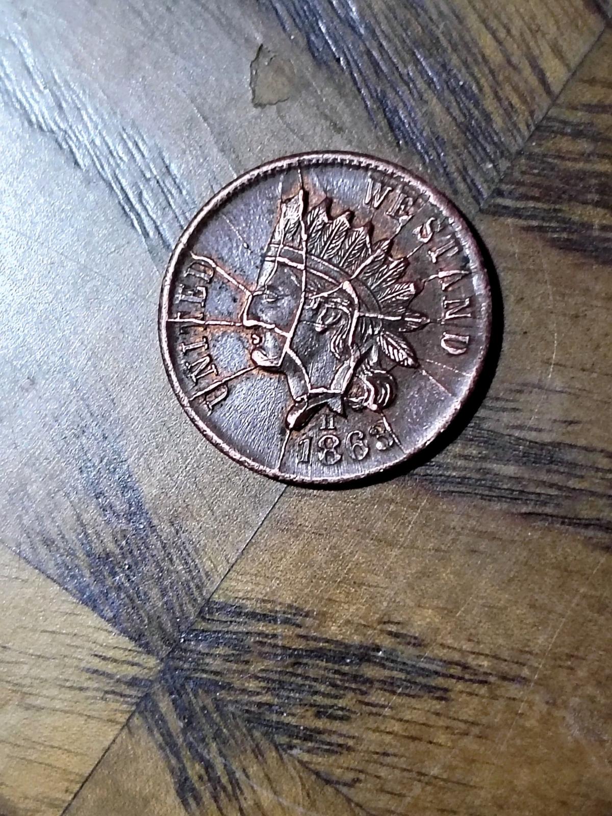 1863 civil war penny with errors - Fountaintown, Indiana - FleaMarketBay