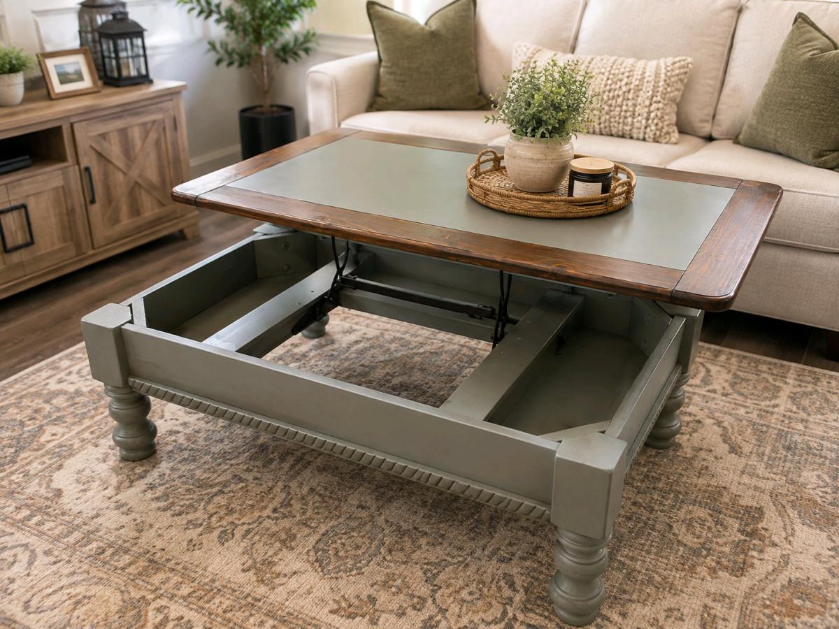 Lift top refinished coffee table - Kokomo, Indiana - FleaMarketBay