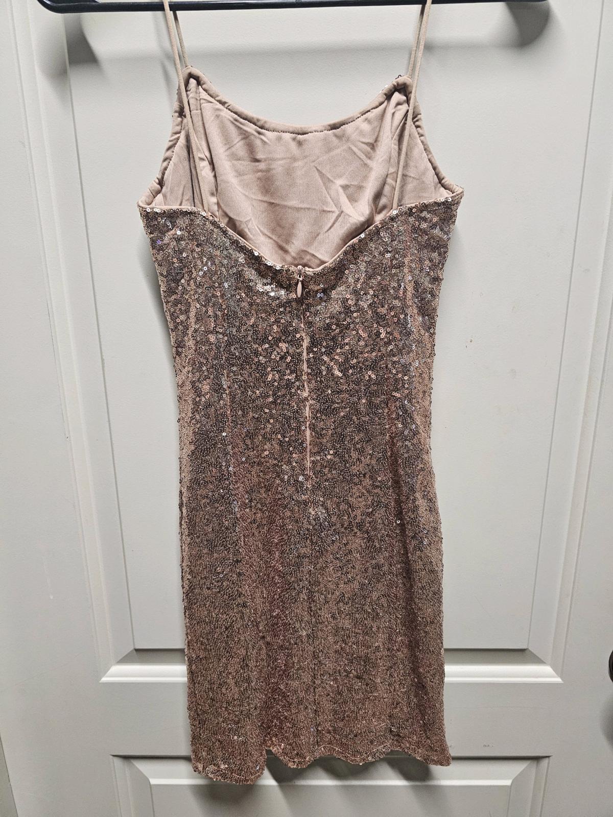 Lulus Rose Gold Sequin Womens Dress XXS Hoco or party - Youngsville, Louisiana - FleaMarketBay