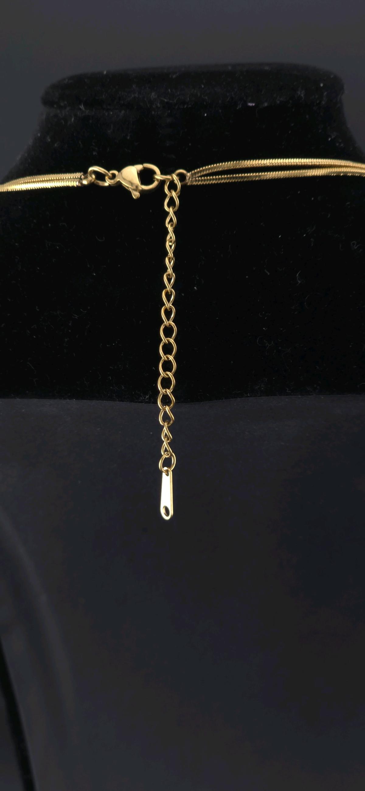 Gold heart necklace with Cz 18 k plated - Saugus, Massachusetts - FleaMarketBay