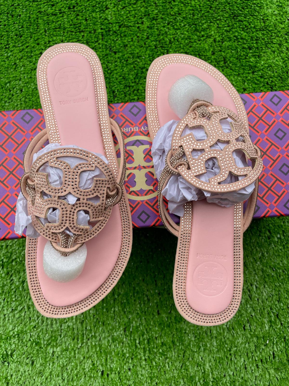 Tory Burch Miller Studded Thong Sandals  Silver - Fort Myers, Florida - FleaMarketBay