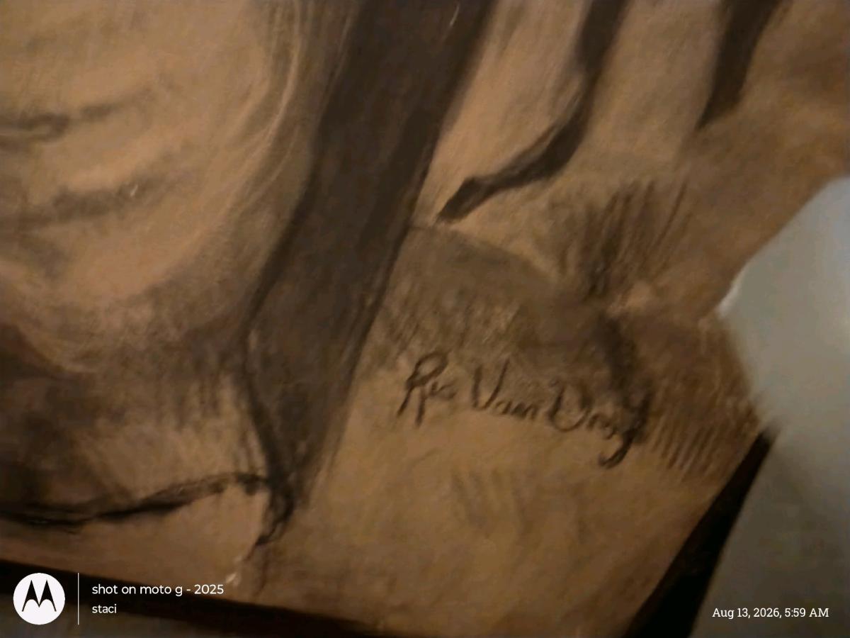 vintage oil painting of Jesus on the cross - Grand Rapids, Michigan - FleaMarketBay