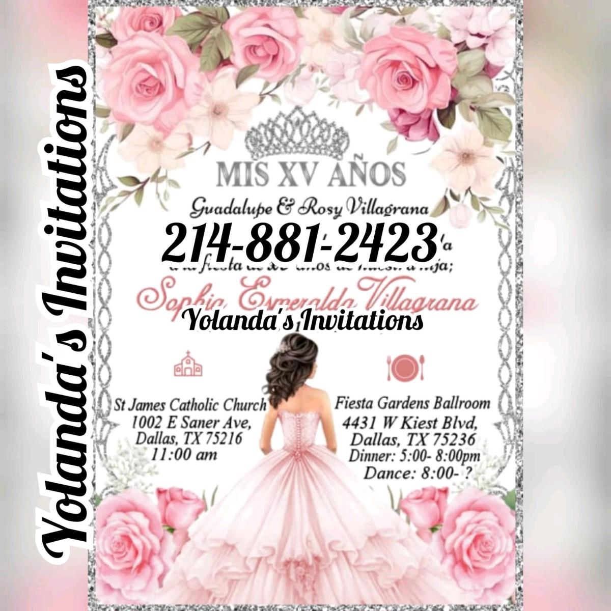 invitaciones para quinceaera o bodas o cualquier evento - Fort Worth, Texas - FleaMarketBay