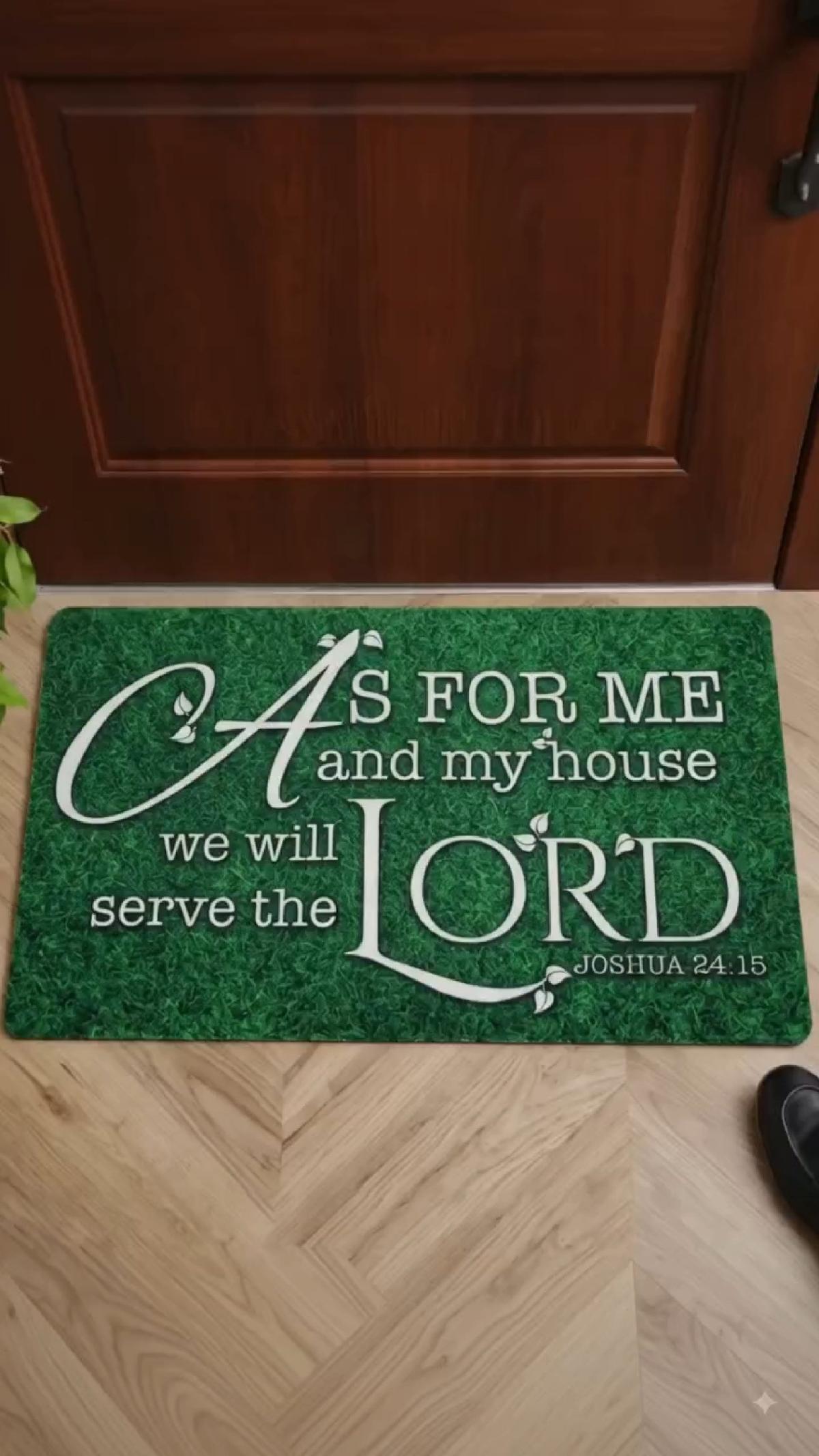 Joshua 2415 Serve the Lord IndoorOutdoor Doormat 30x18 - Fort Lauderdale, Florida - FleaMarketBay