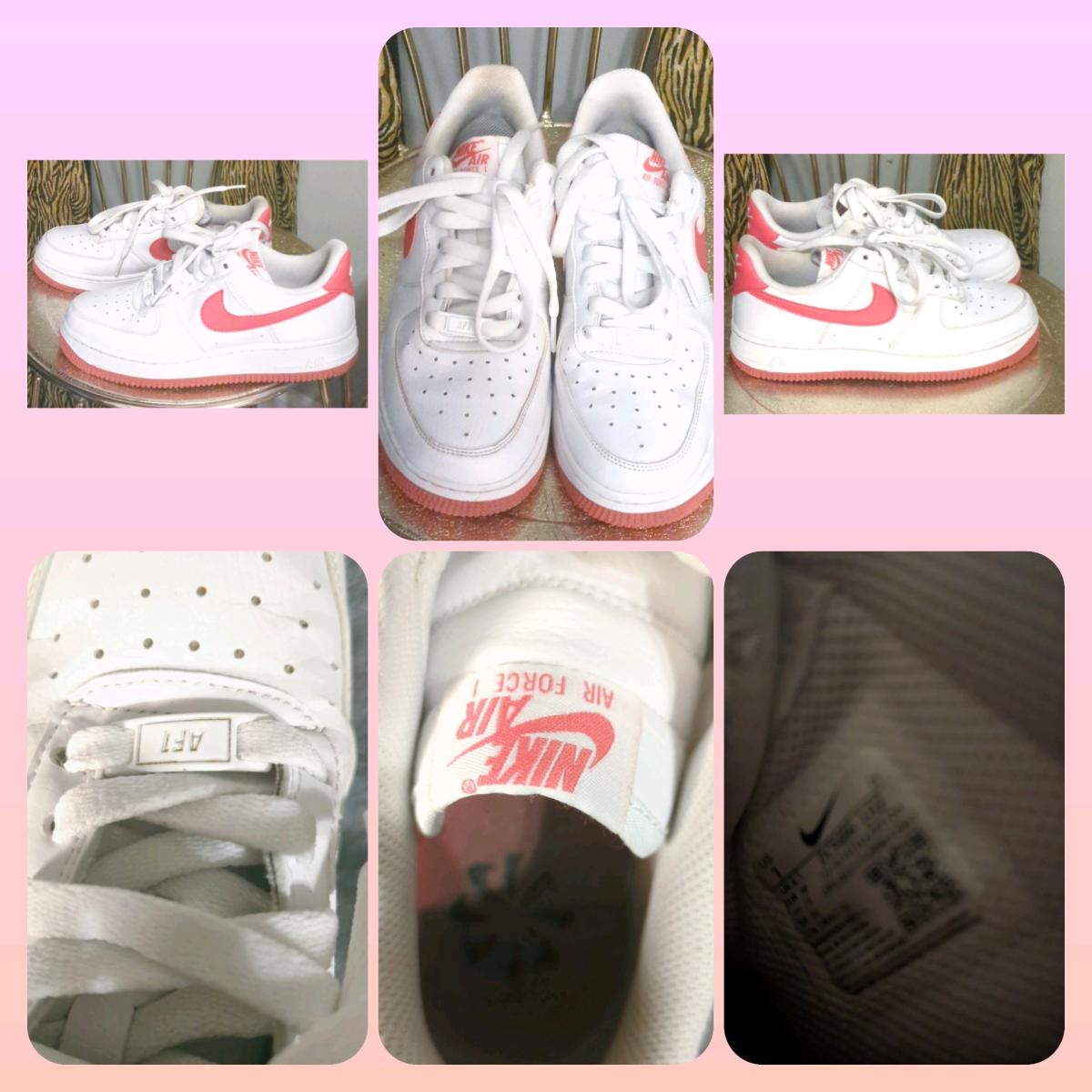 Womens Pink and White Air Force Ones - Ava, Illinois - FleaMarketBay