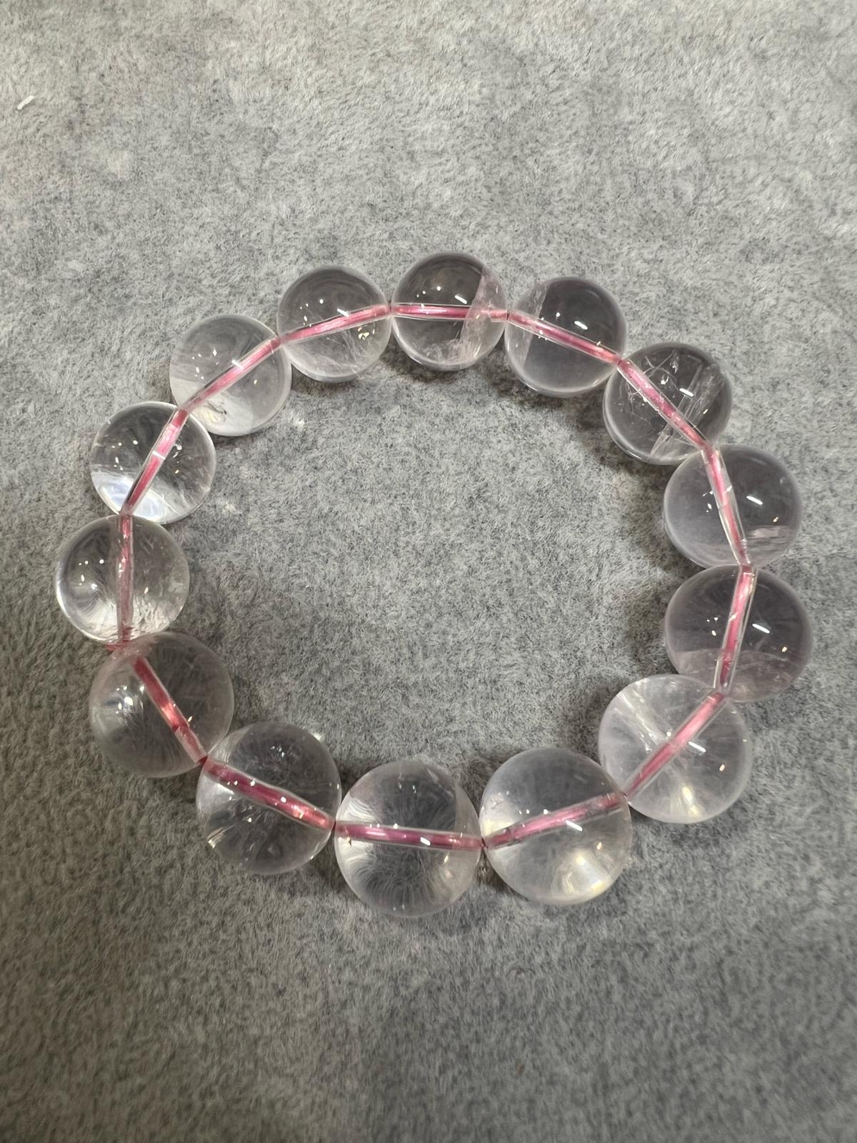 Natural SixPointed Star Rose Quartz Stretch Bracelet 18mm - Philadelphia, Pennsylvania - FleaMarketBay