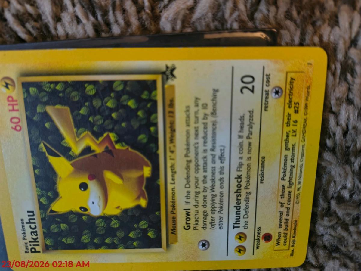 Pokemon pikachu The Legendary 1999 Ivy Pikachu Black Star - Annapolis, Illinois - FleaMarketBay