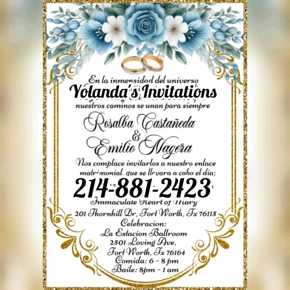 invitaciones para quinceaera o bodas o cualquier evento - Fort Worth, Texas - FleaMarketBay