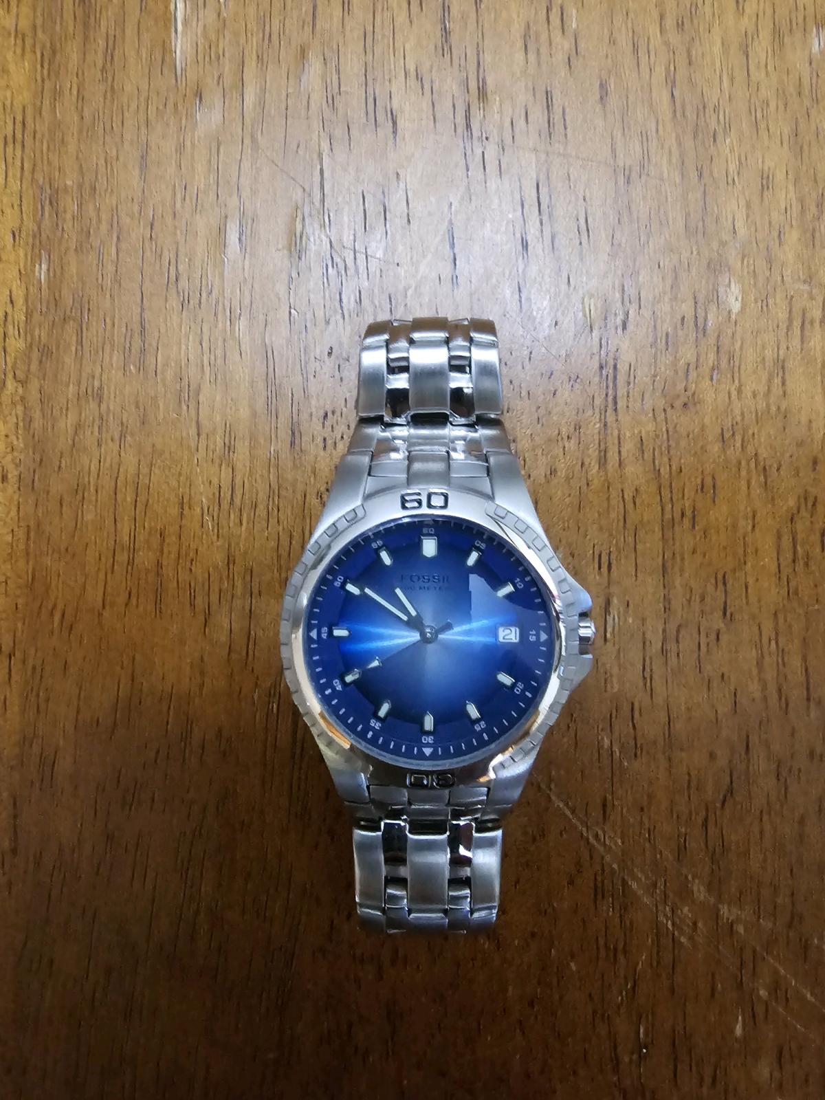 Vintage Fossil Blue mens watch - Roseville, California - FleaMarketBay