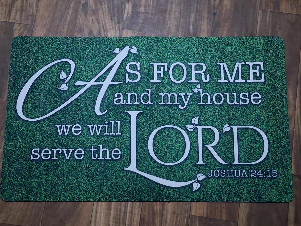 Joshua 2415 Serve the Lord IndoorOutdoor Doormat 30x18 - Fort Lauderdale, Florida - FleaMarketBay