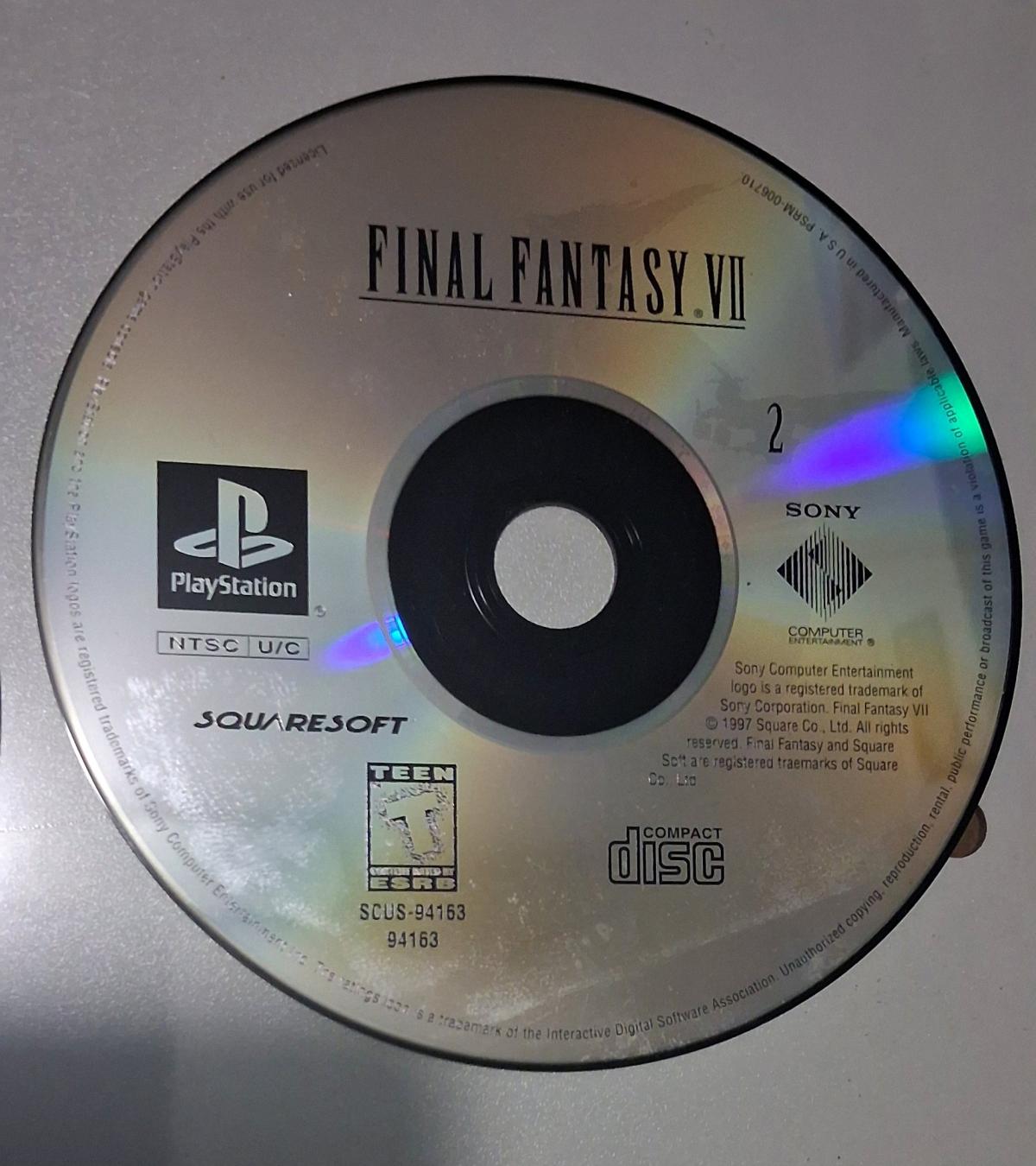 Final Fantasy VII PS1 Complete Black Label  3 Discs  Manual - Fort Worth, Texas - FleaMarketBay