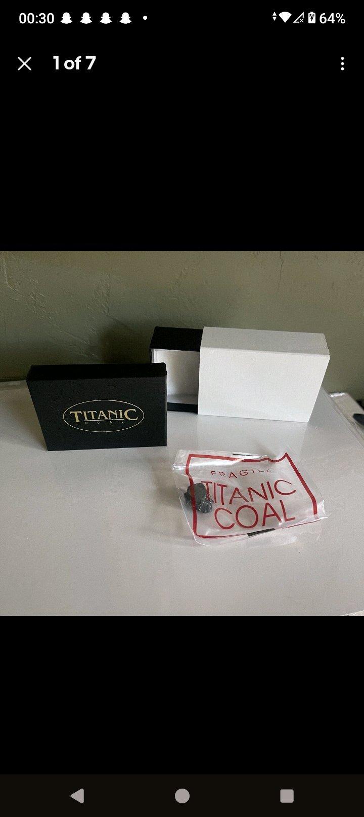piece of Titanic coal I have coa dont have box no more - Cleveland, Ohio - FleaMarketBay