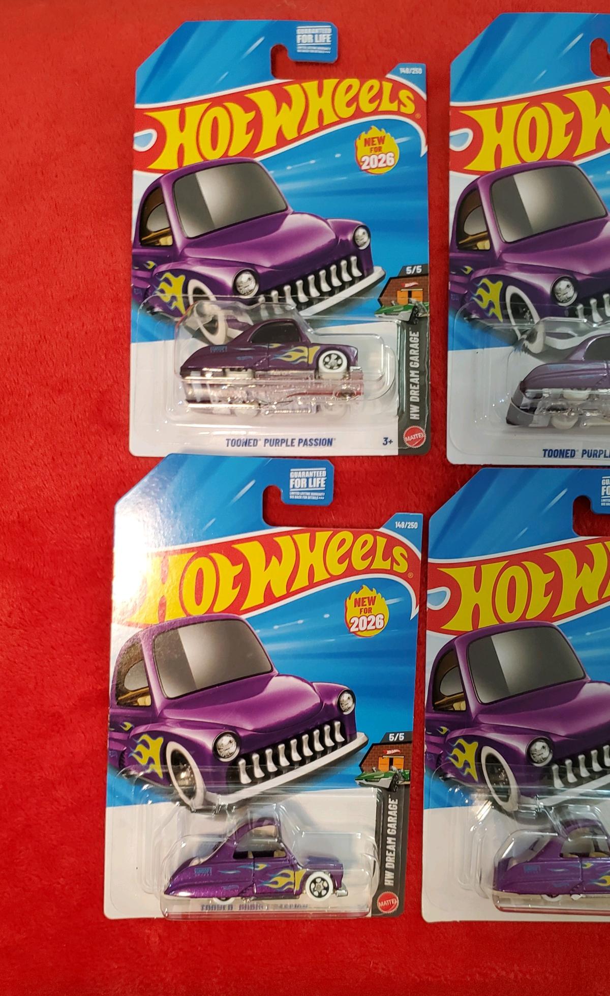 Hot Wheels Tooned Purple Passion HW DREAM GARAGE set of 6 - Grand Rapids, Michigan - FleaMarketBay