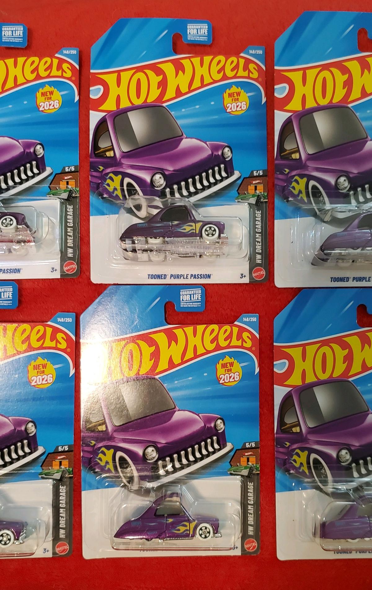 Hot Wheels Tooned Purple Passion HW DREAM GARAGE set of 6 - Grand Rapids, Michigan - FleaMarketBay