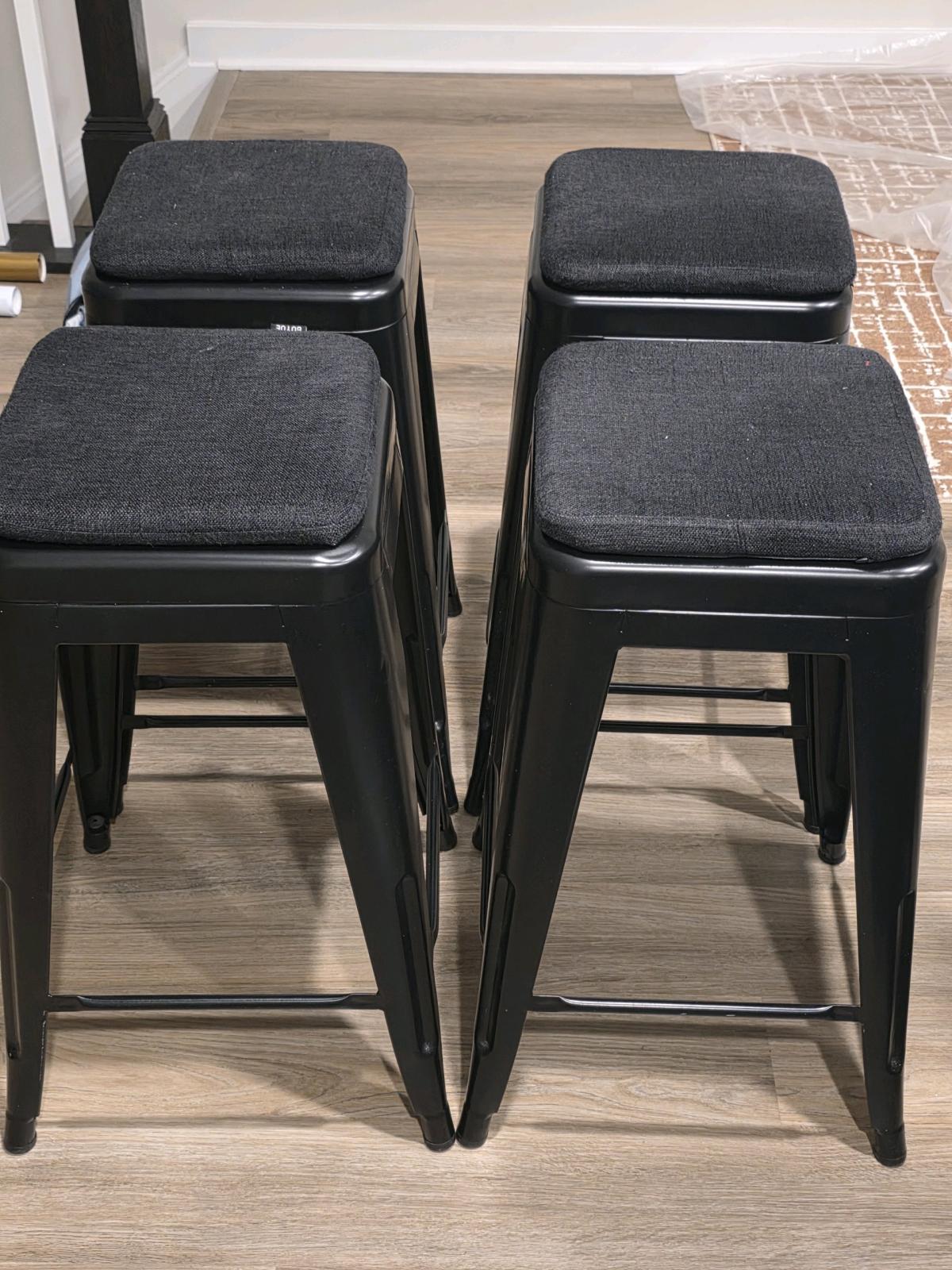 Four Barstools with Magnetic Top Cushions - Brandywine, Maryland - FleaMarketBay