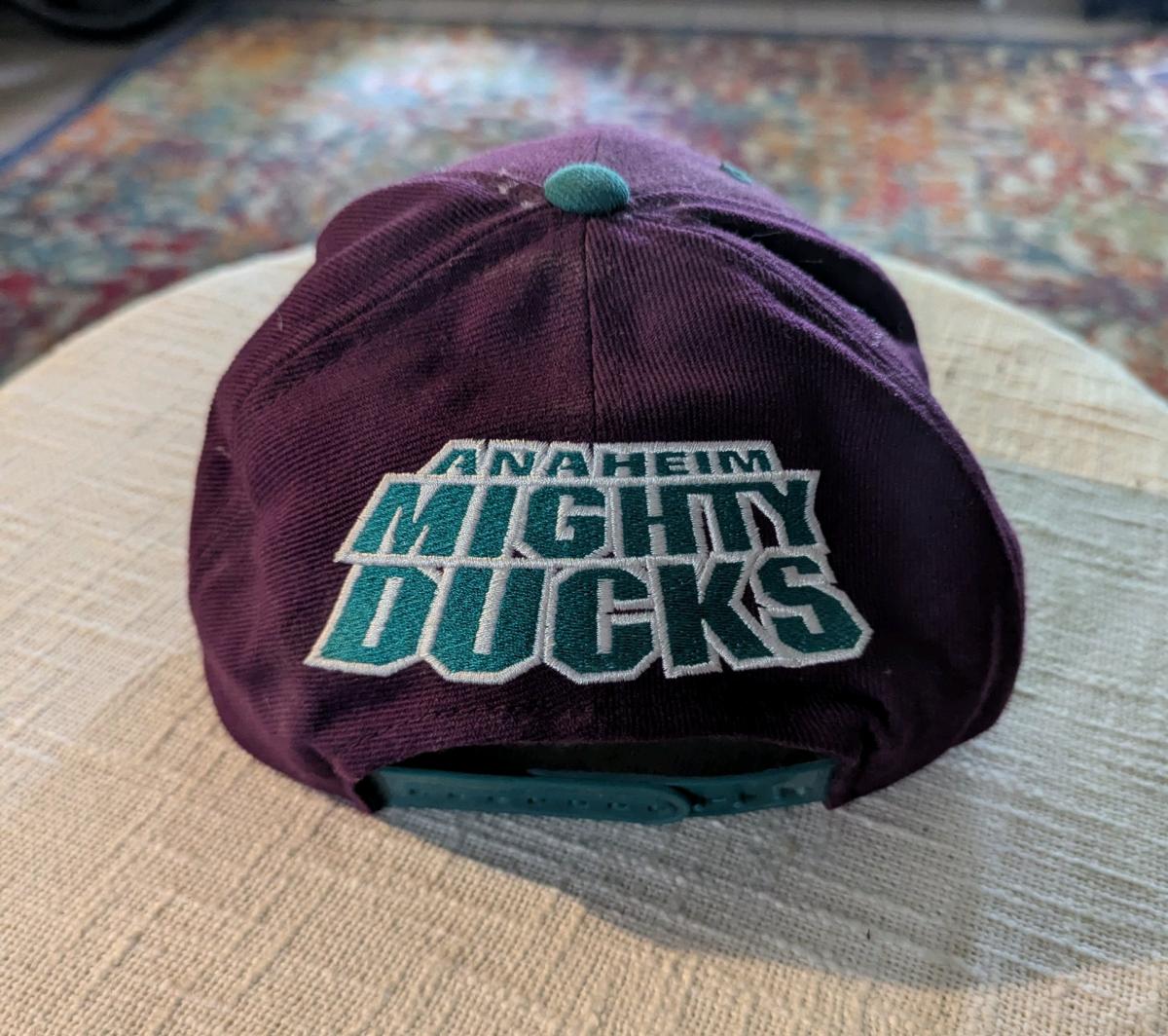 Vintage ANNCO NHL 90s Anaheim Mighty Ducks Snapback Hat RARE - Northfield, New Jersey - FleaMarketBay