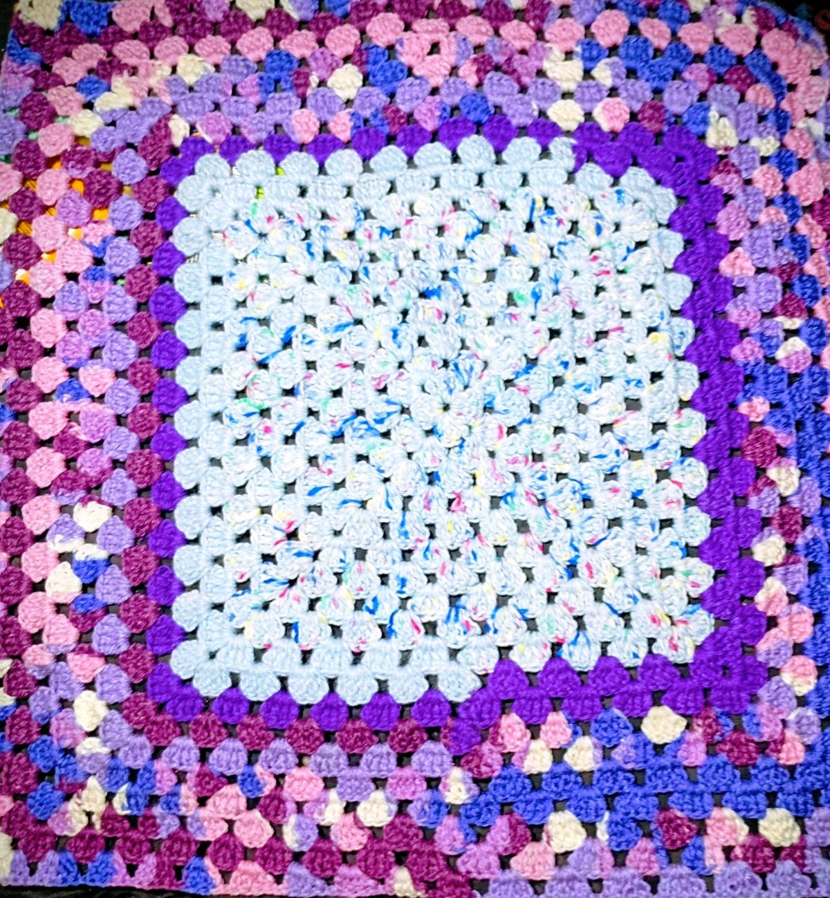 Multi colored granny square Crochet Blankets - Alliance, Ohio - FleaMarketBay