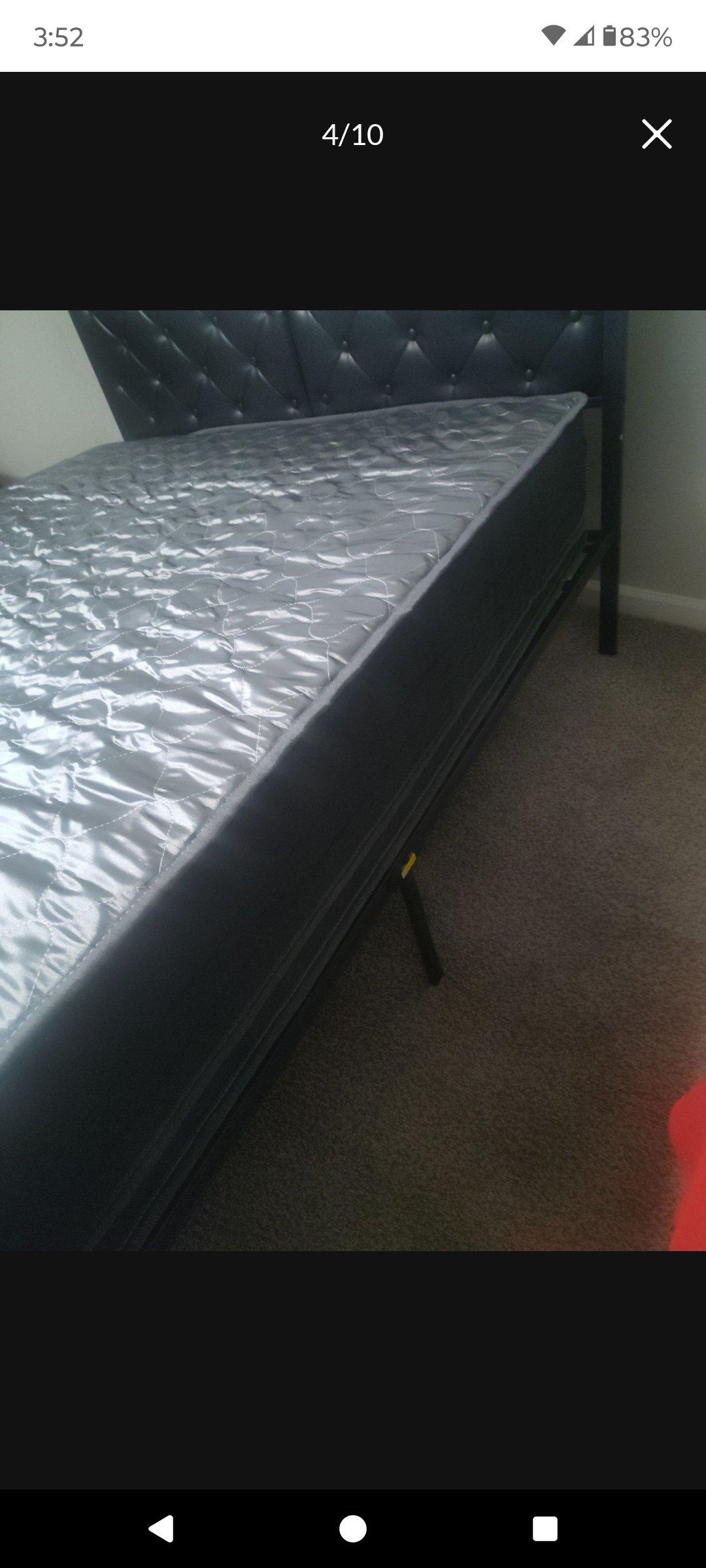 Black Queen Bed with Thick Mattress - Atlanta, Georgia - FleaMarketBay