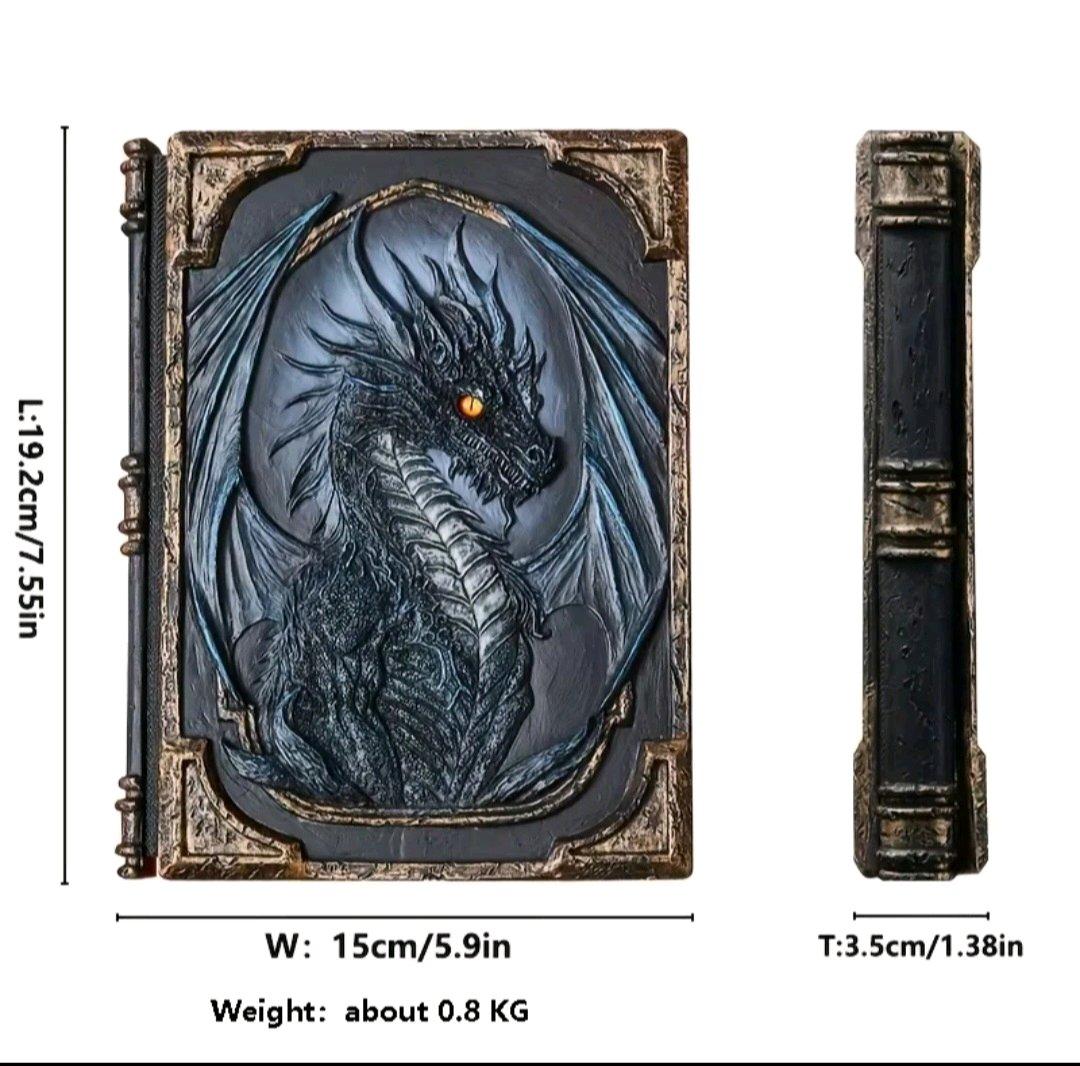 Handmade 3D Dragon Relief Embossed Resin Cover A5 Sketchbook - Saugus, Massachusetts - FleaMarketBay
