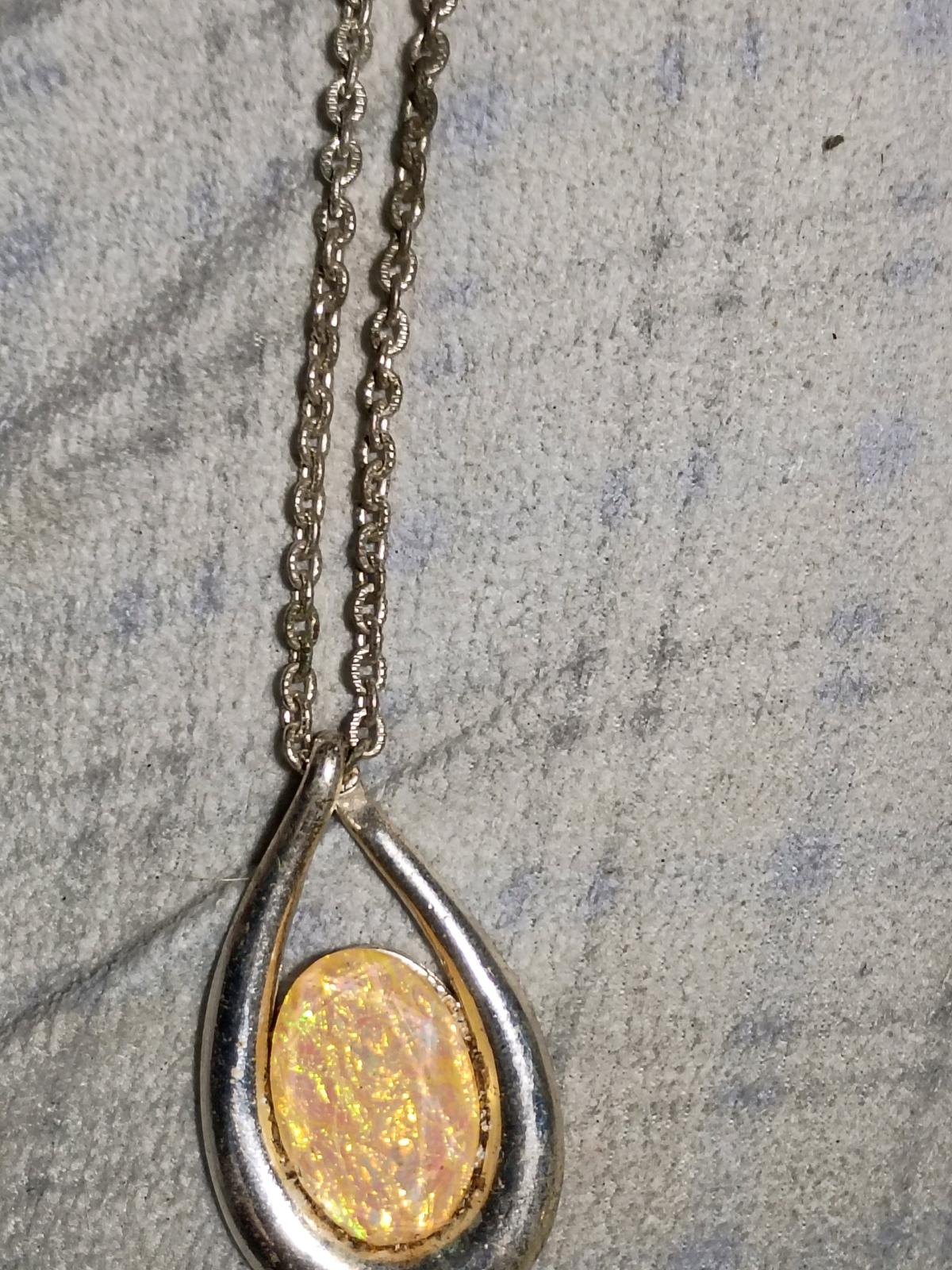Womens Silver Tone Necklace with Pendant - Alliance, Ohio - FleaMarketBay