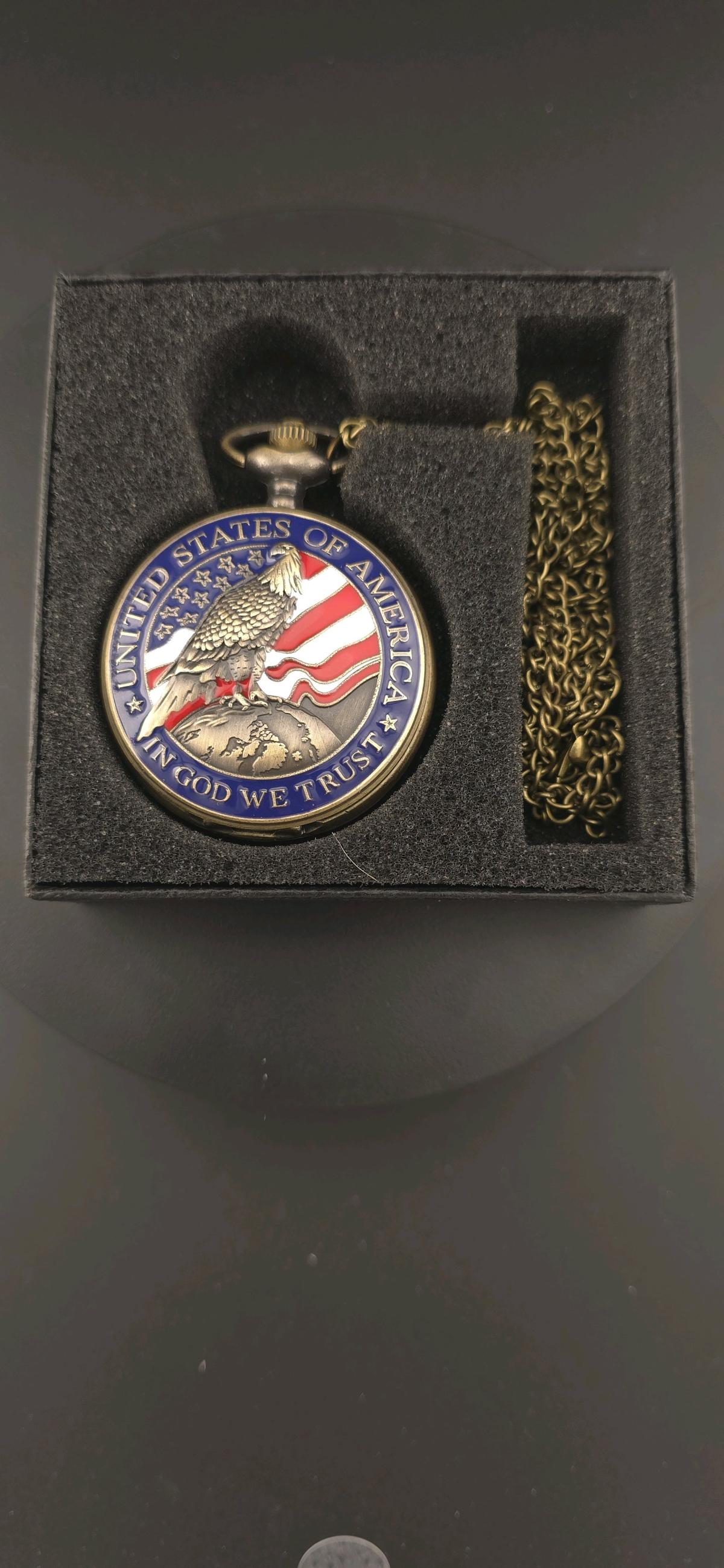 Usa In god we trust pocket watch - Saugus, Massachusetts - FleaMarketBay