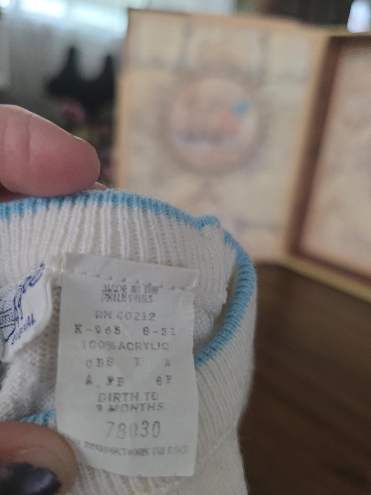 Vintage A Little Angel Soft Knit Baby Outfit 03 months R1 - Orem, Utah - FleaMarketBay