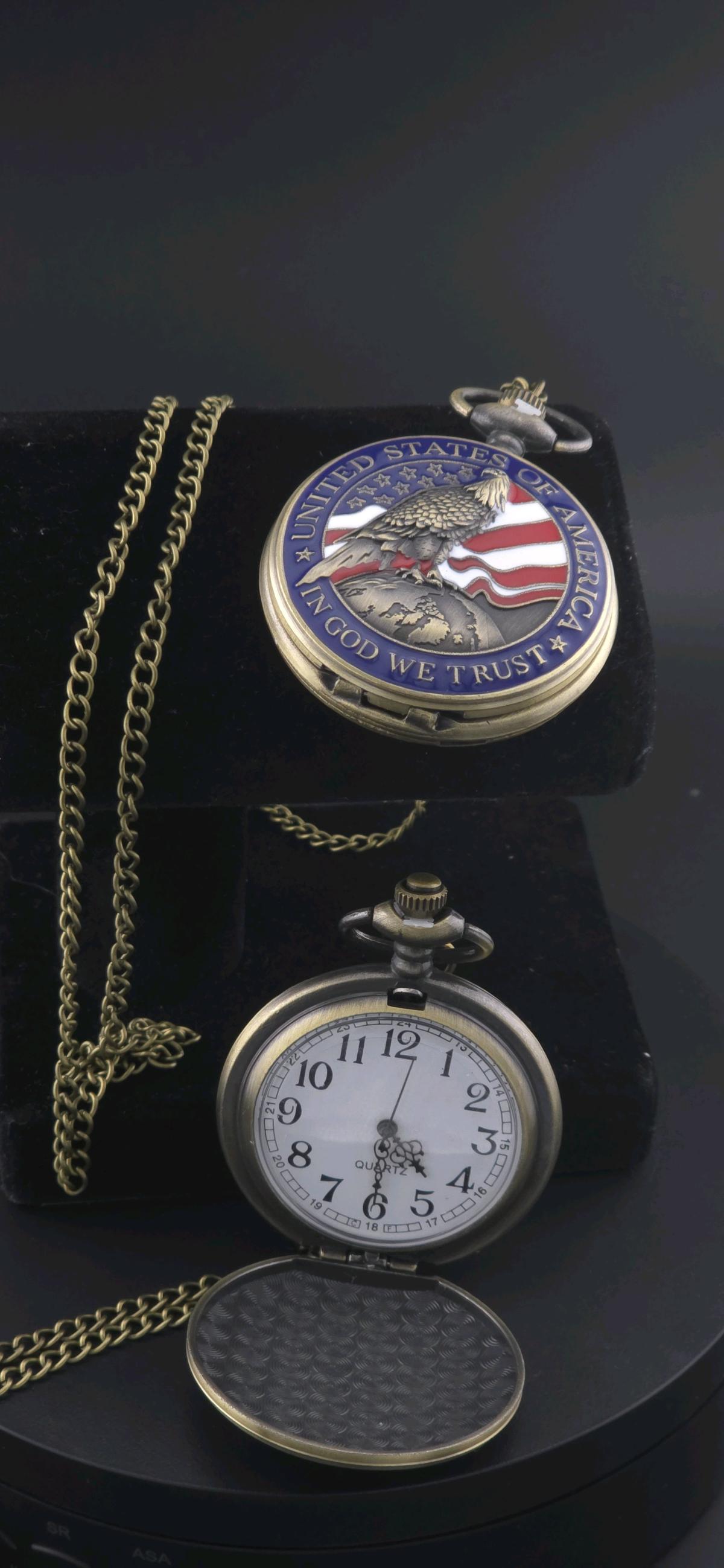 Usa In god we trust pocket watch - Saugus, Massachusetts - FleaMarketBay