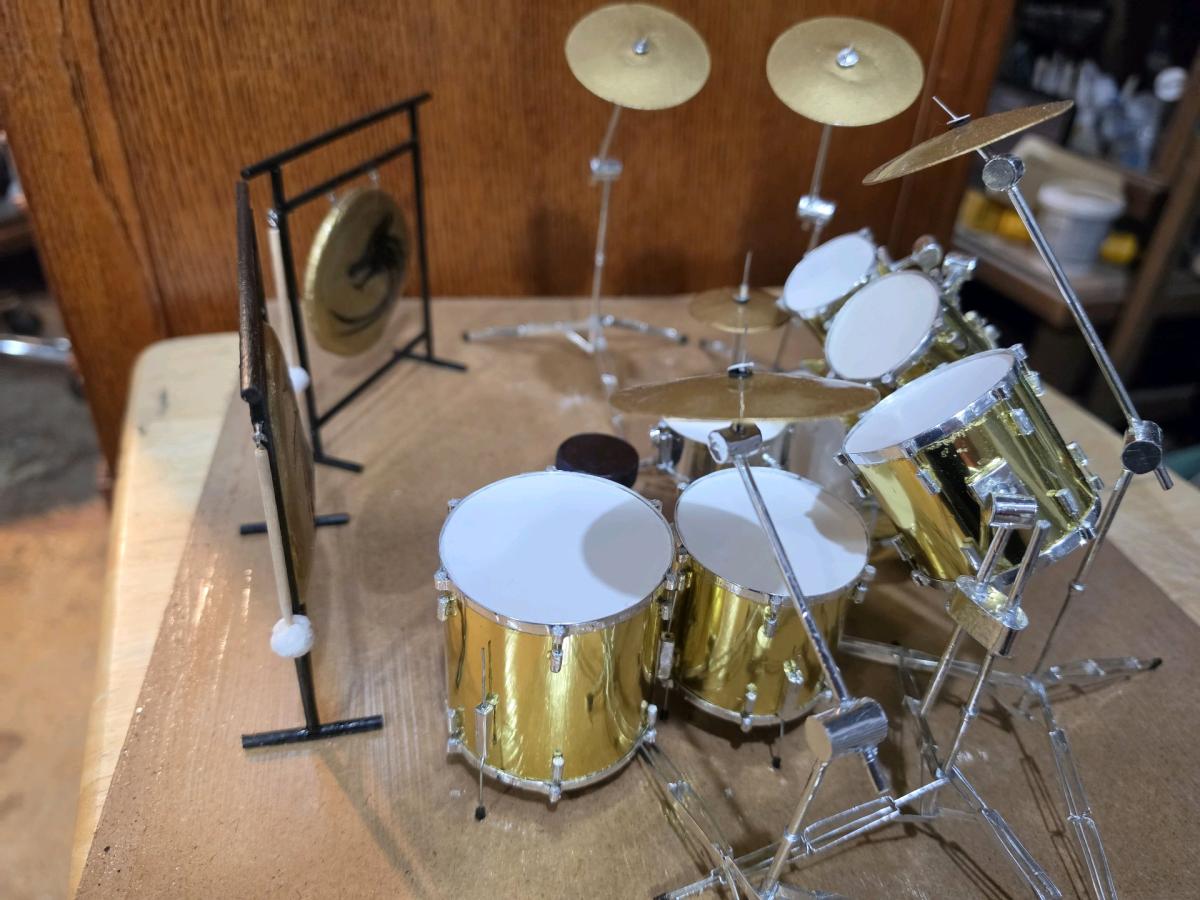 Miniature model drum set handmade - Alicia, Arkansas - FleaMarketBay
