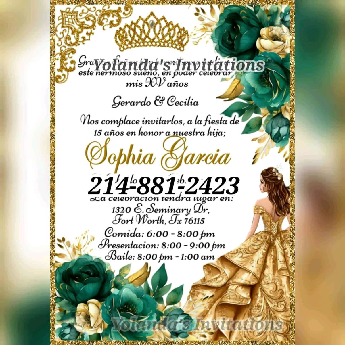 invitaciones para quinceaera o bodas o cualquier evento - Fort Worth, Texas - FleaMarketBay
