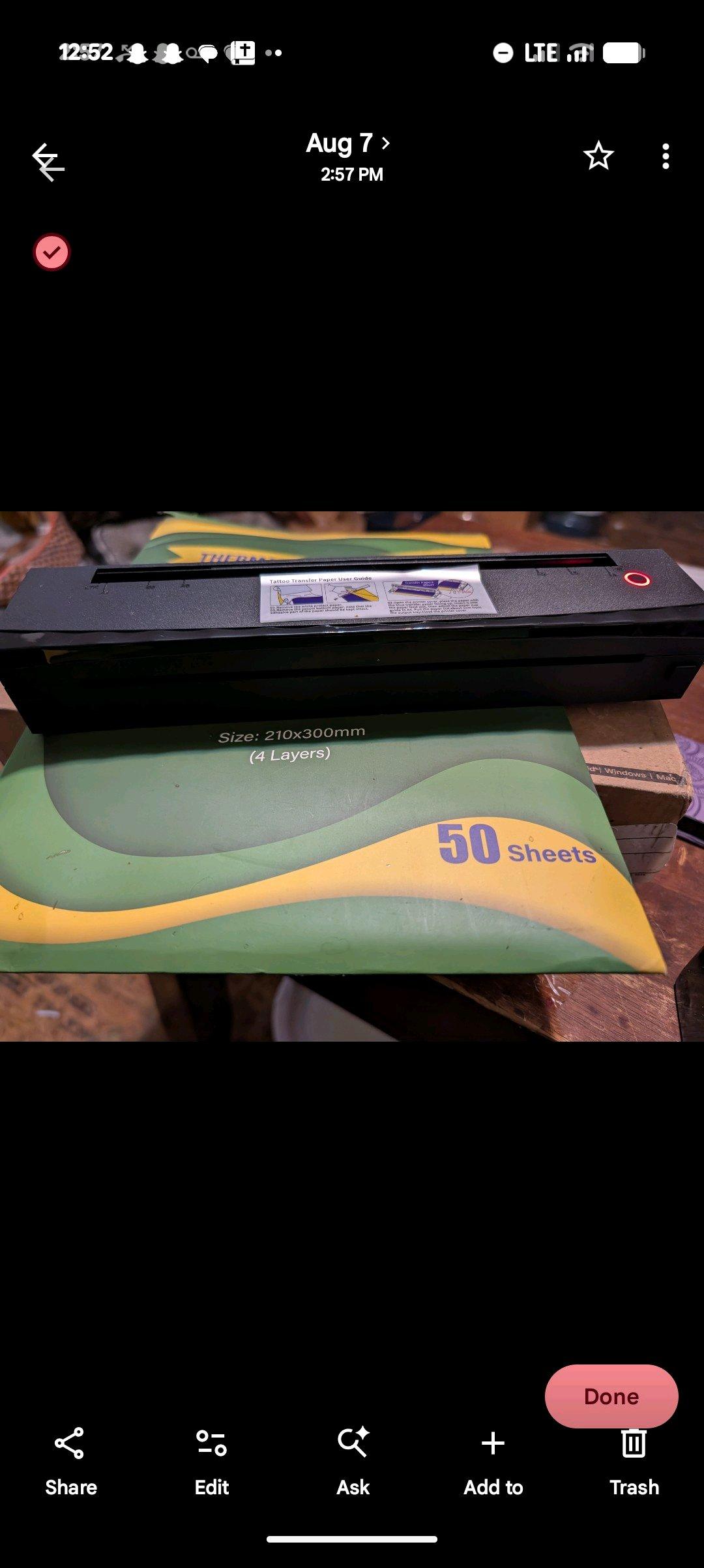 portable thermal tattoo printer with paper - Niles, Michigan - FleaMarketBay