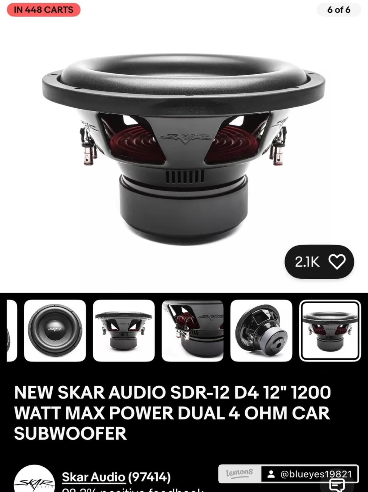 12 inch skar sub and skar amp and bass knob - Millville, New Jersey - FleaMarketBay