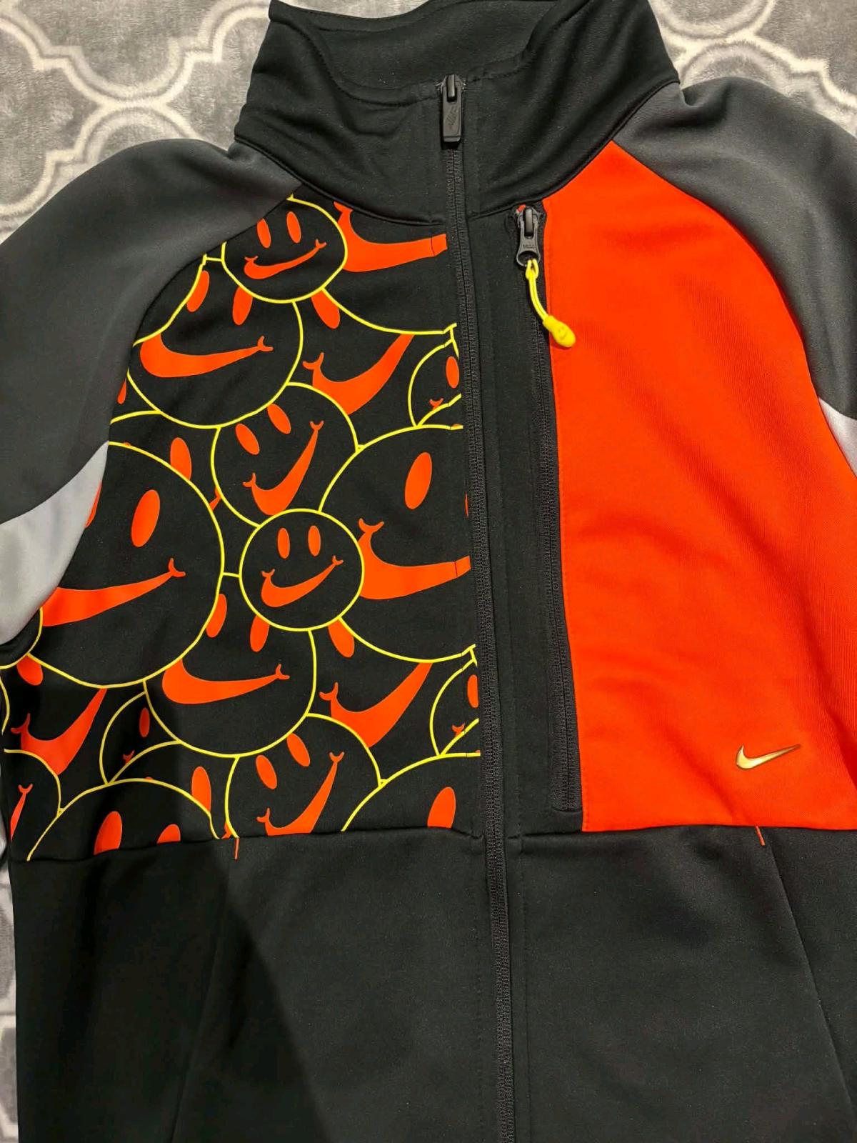 Nike Mens Black  Orange FullZip Jacket with Smile Print - Centralia, Illinois - FleaMarketBay