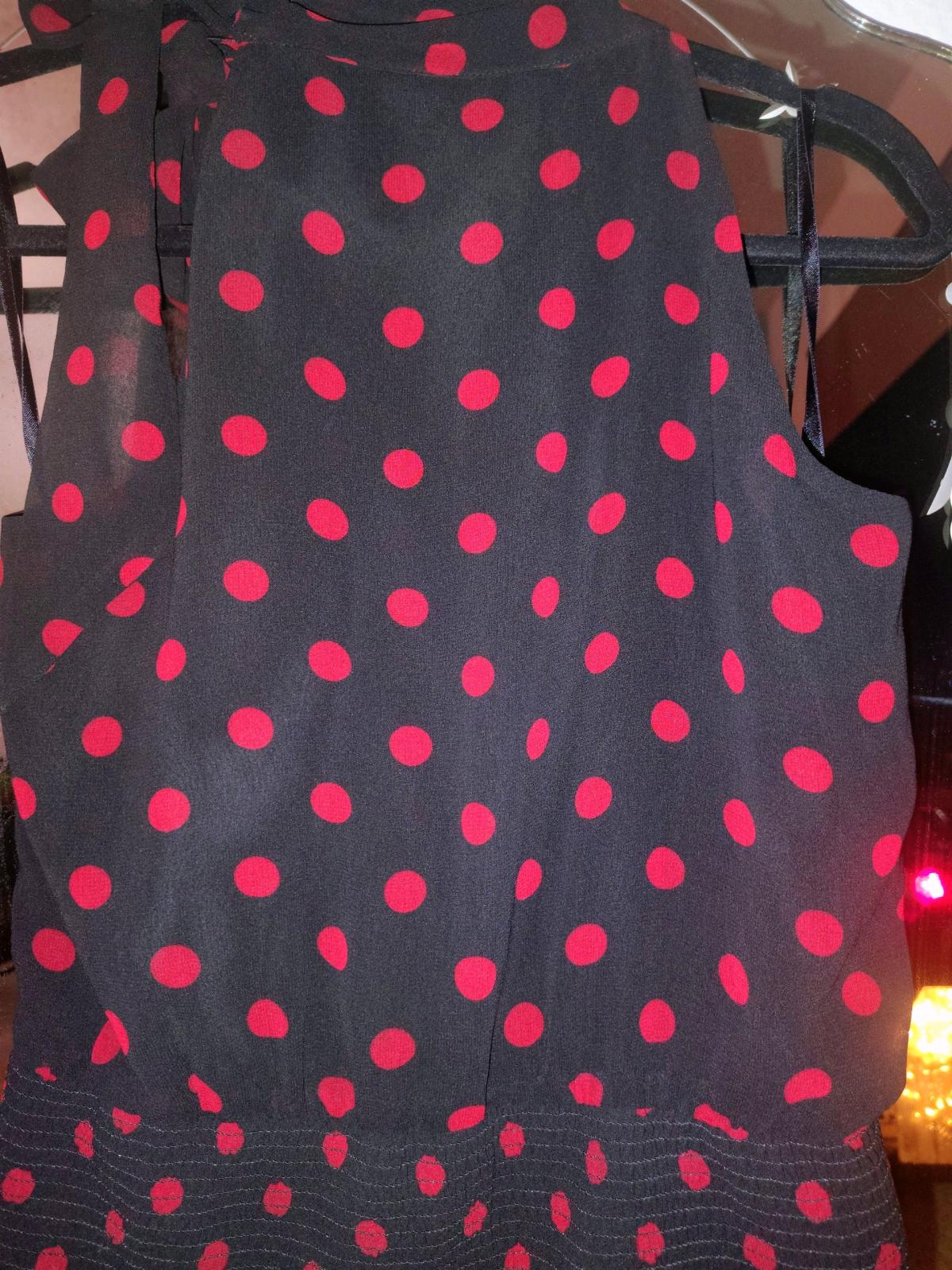Black blouse with red pocka dots - Rancho Santa Margarita, California - FleaMarketBay