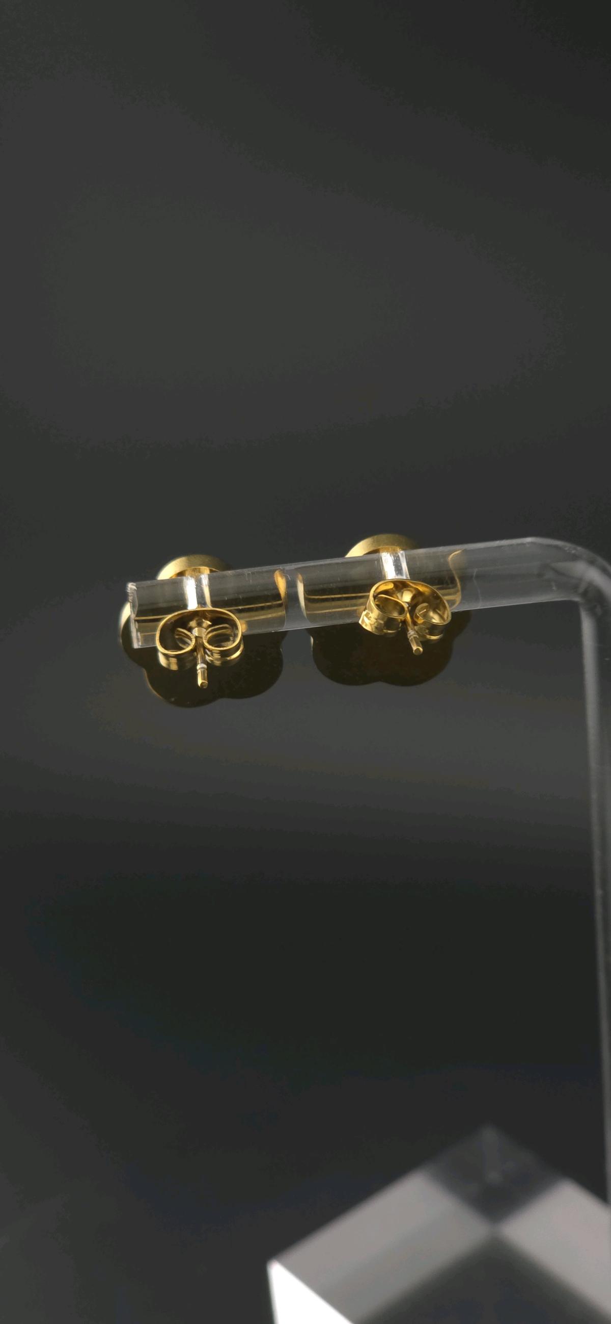clover earrings stainless steel and 18 k gold plated - Saugus, Massachusetts - FleaMarketBay
