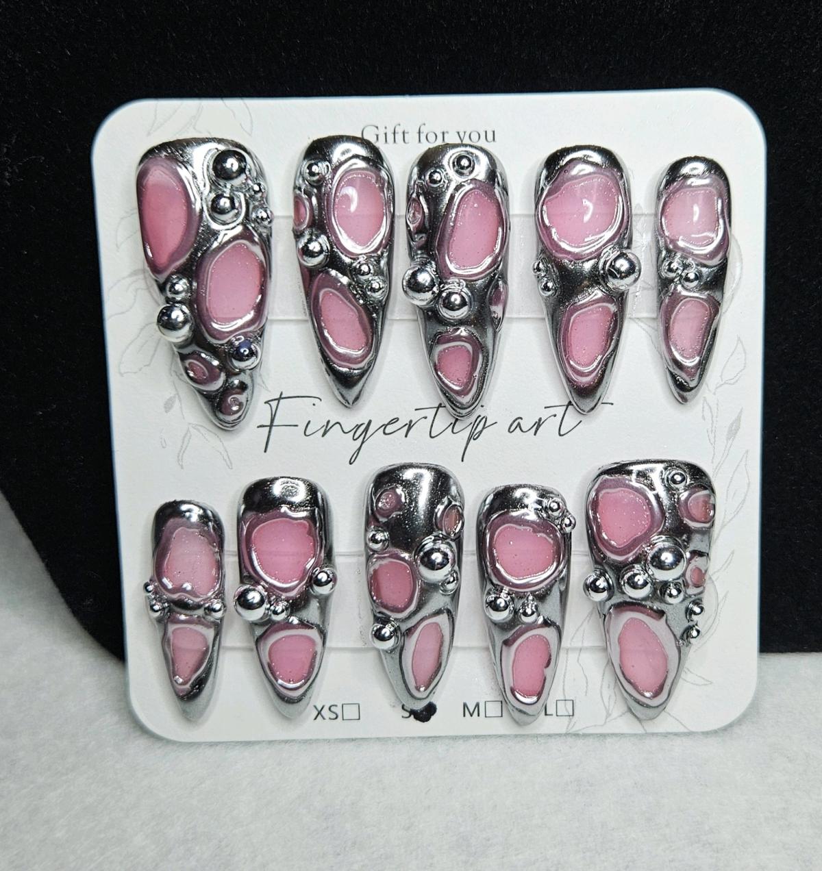 Handmade Stray Kids Do It Inspired Nails Sized Small - Huntsville, Texas - FleaMarketBay