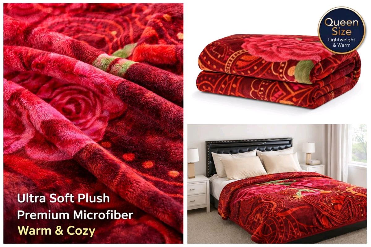 ULTRA SOFT PLUSH MICROFIBER BLANKET RED - Springfield, Ohio - FleaMarketBay