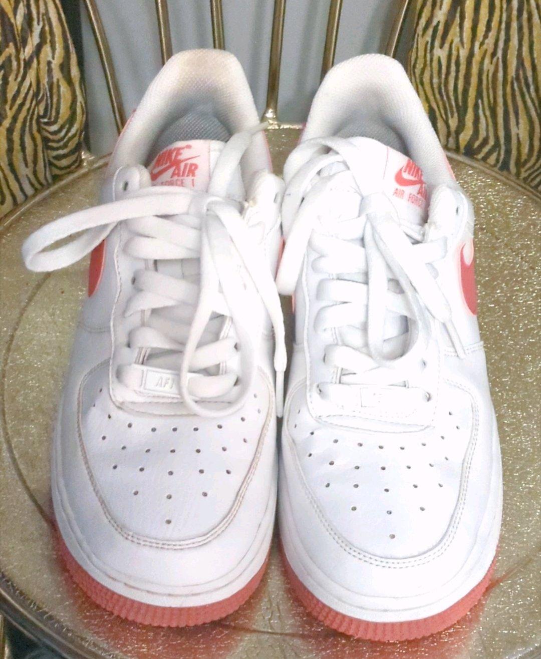Womens Pink and White Air Force Ones - Ava, Illinois - FleaMarketBay