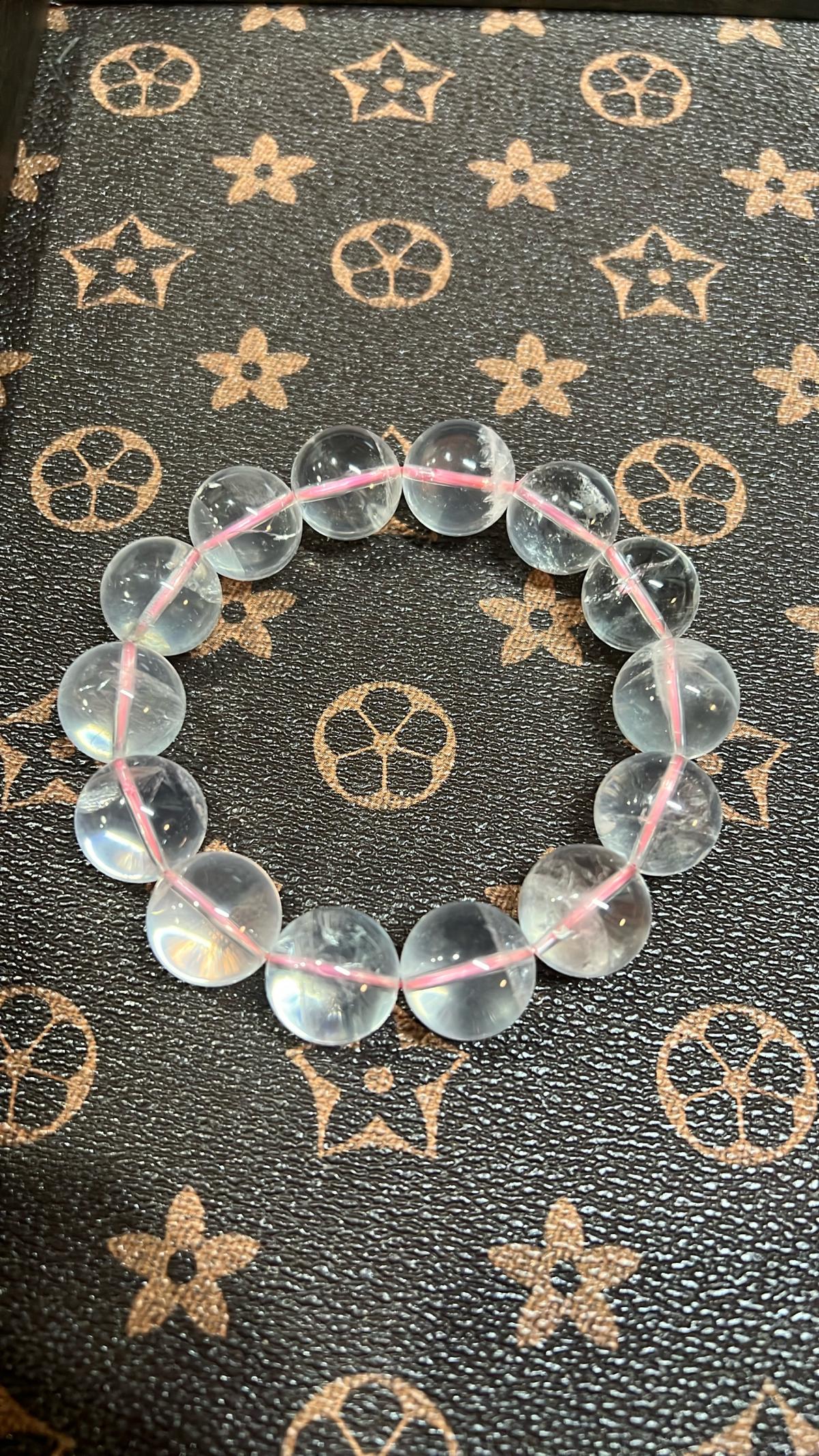 Natural SixPointed Star Rose Quartz Stretch Bracelet 18mm - Philadelphia, Pennsylvania - FleaMarketBay