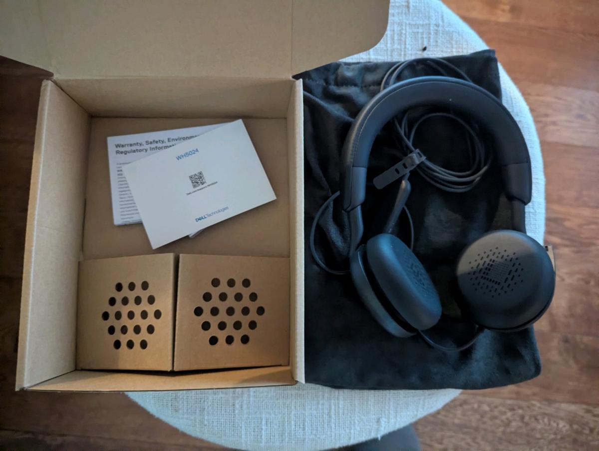 Dell Pro Wired Headset Active Noise Cancelling WH5024 Black - Northfield, New Jersey - FleaMarketBay