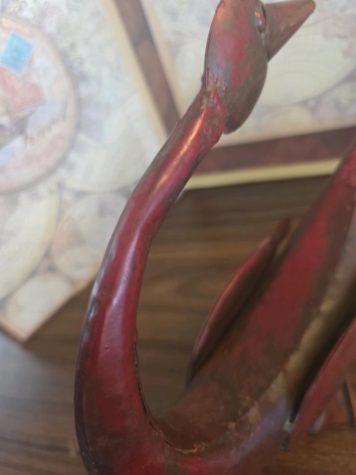 Vintage Metal Swan Statue 10 x 95 in pounded metal - Orem, Utah - FleaMarketBay
