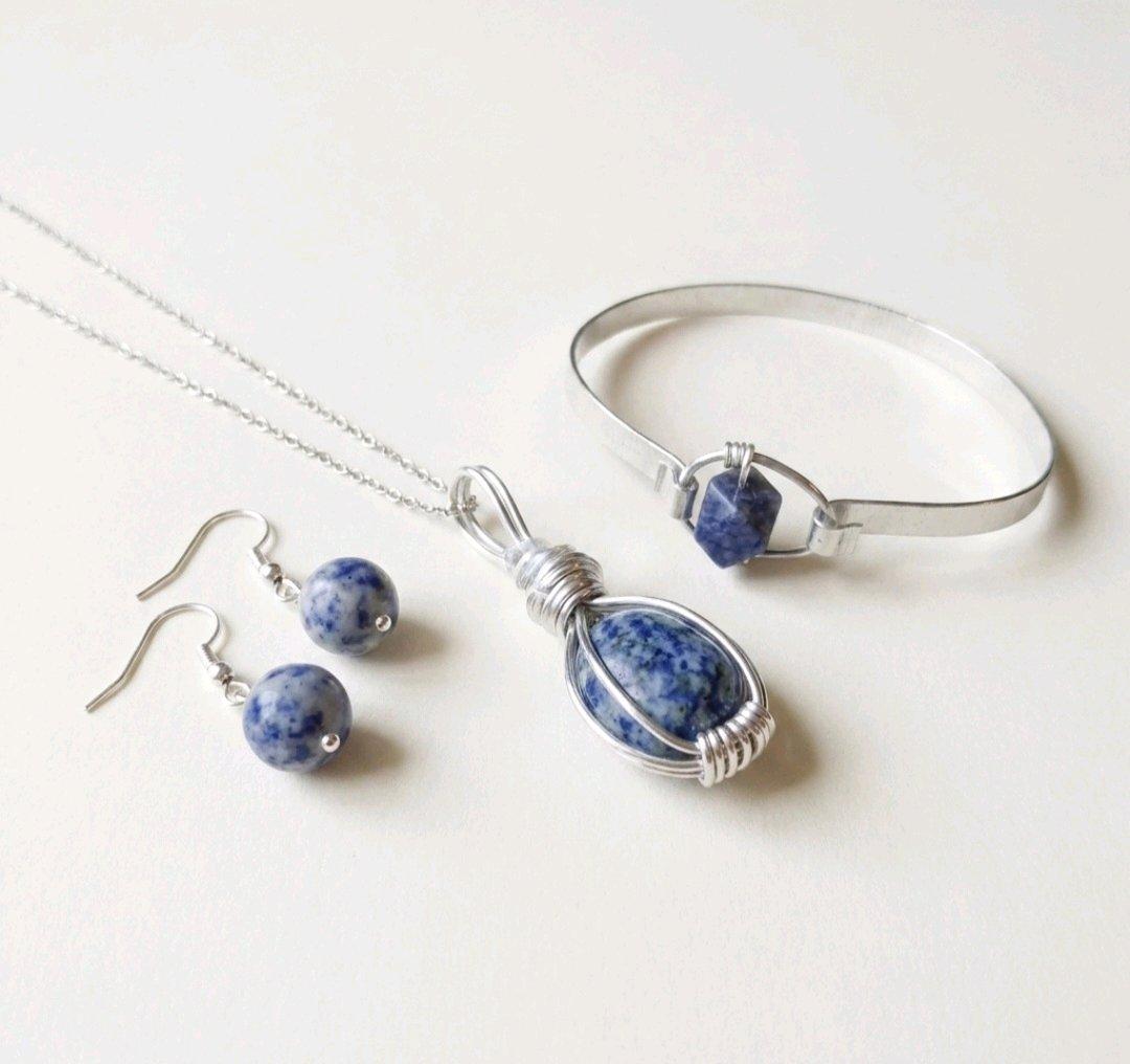 Handmade Wire Wrapped Jewelry Sets 3pcs - Gladwin, Michigan - FleaMarketBay