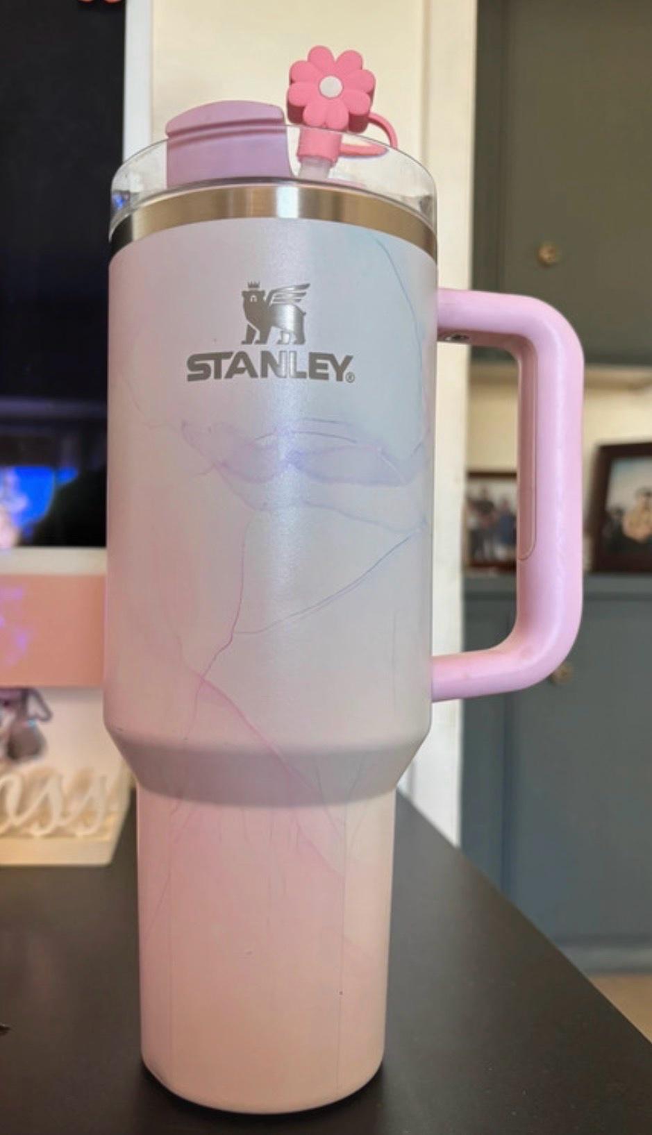 Pink and Purple marble Stanley Cup 40oz - Troy, Alabama - FleaMarketBay