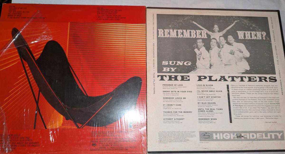 Soul Lot  Johnny Mathis The Platters  2 Pc Vinyl Record Lot - New Bern, North Carolina - FleaMarketBay