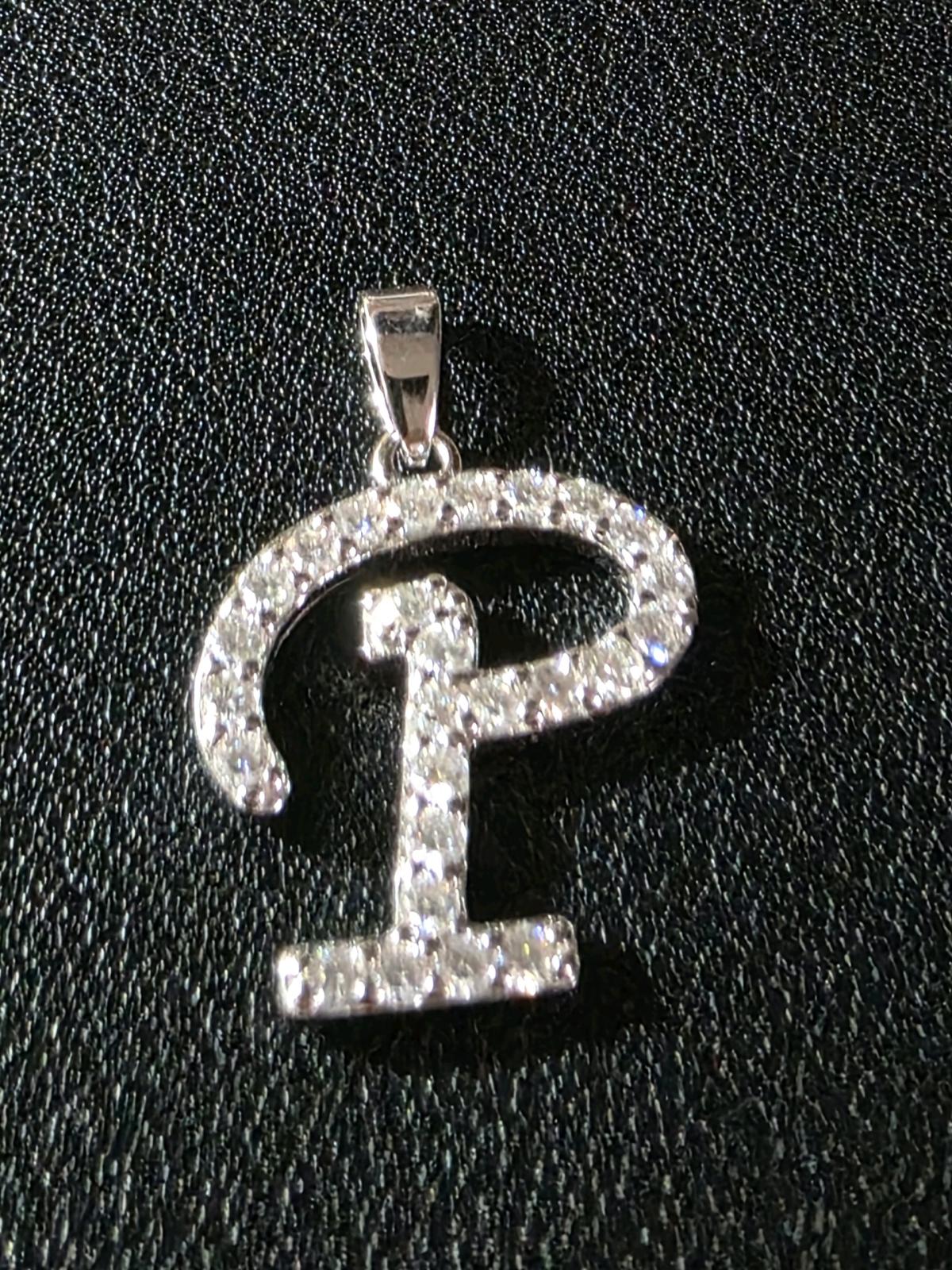 letter P charm real Moissanite Diomands - Saint Ignace, Michigan - FleaMarketBay