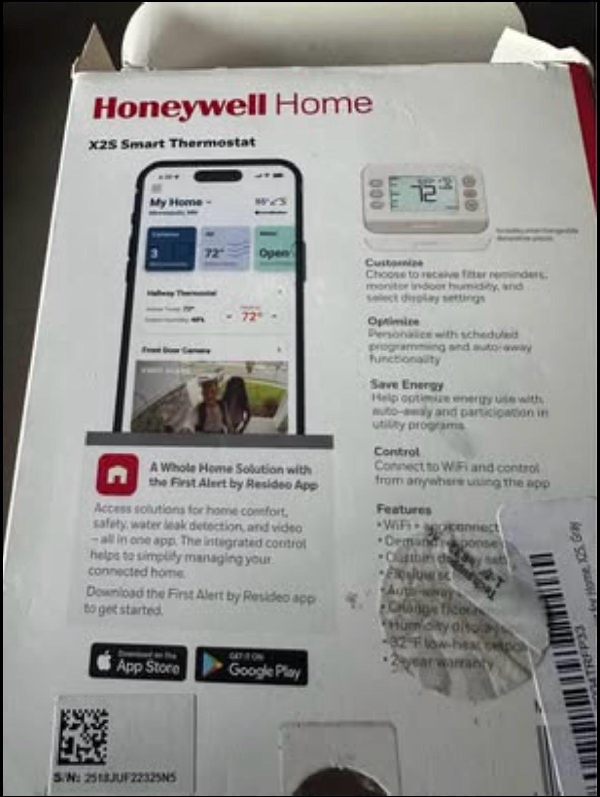 Honeywell Home X2S Smart Thermostat model RTH2CWF - Bellevue, Washington - FleaMarketBay