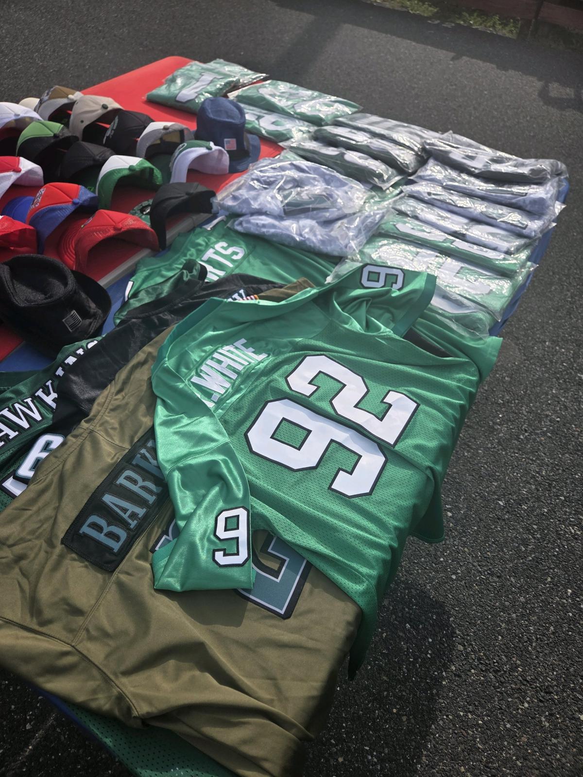 Eagles Jerseys Sizes in pic - Lansdale, Pennsylvania - FleaMarketBay