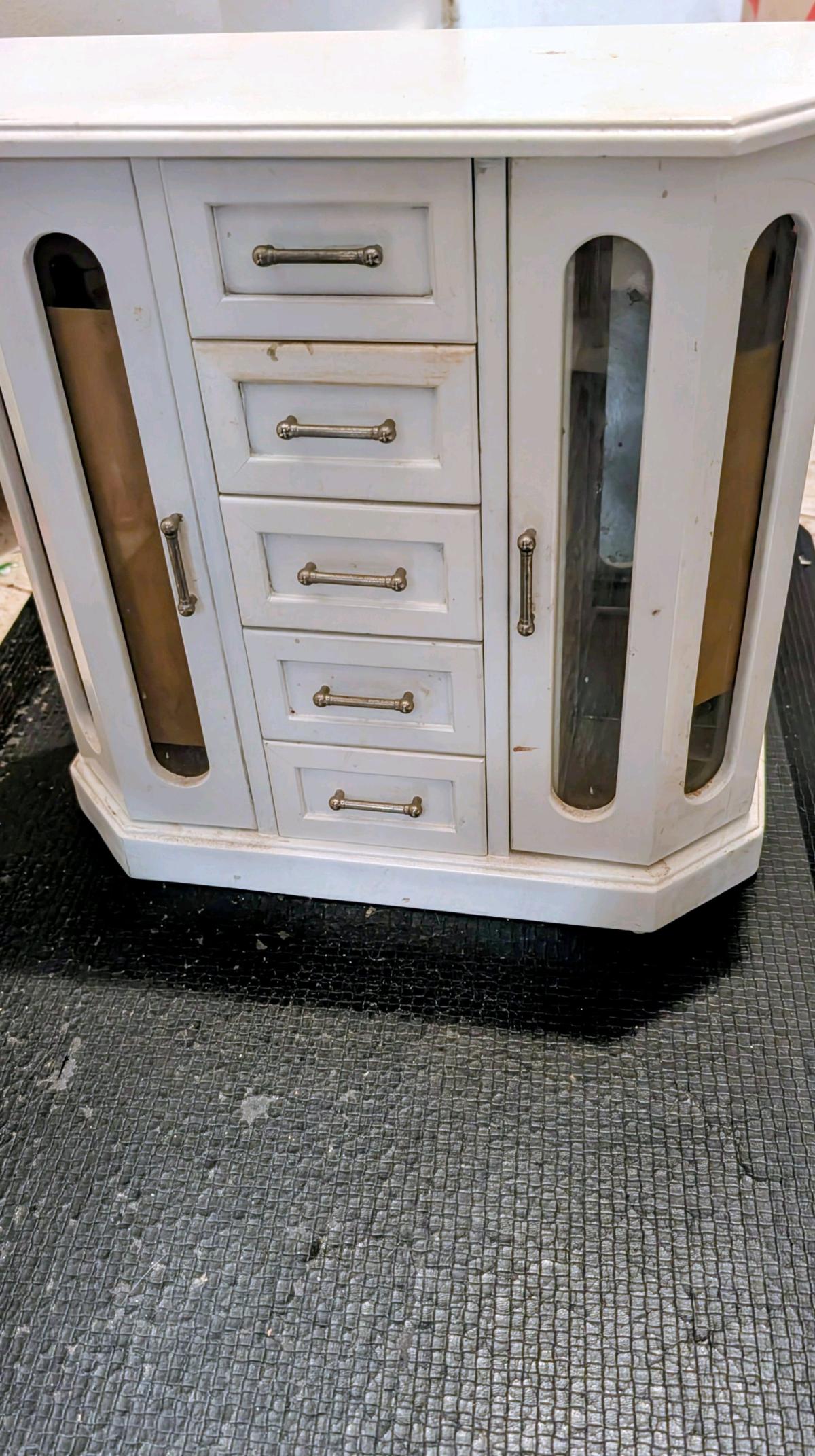 jewelry box white 5 opening drawers 2 opening side doors - Sherman Oaks, California - FleaMarketBay